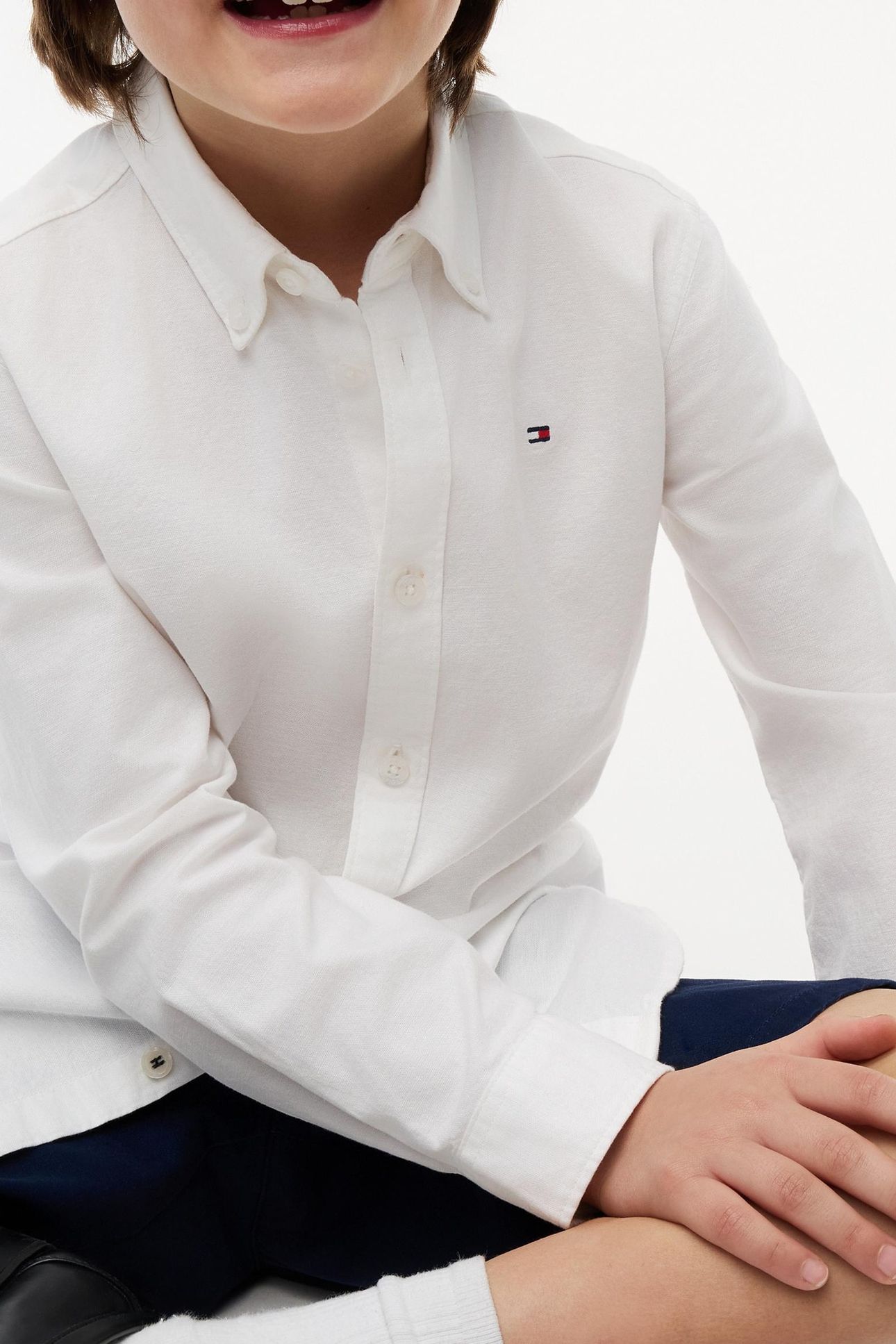 BOYS STRETCH OXFORD SHIRT WHITE 6