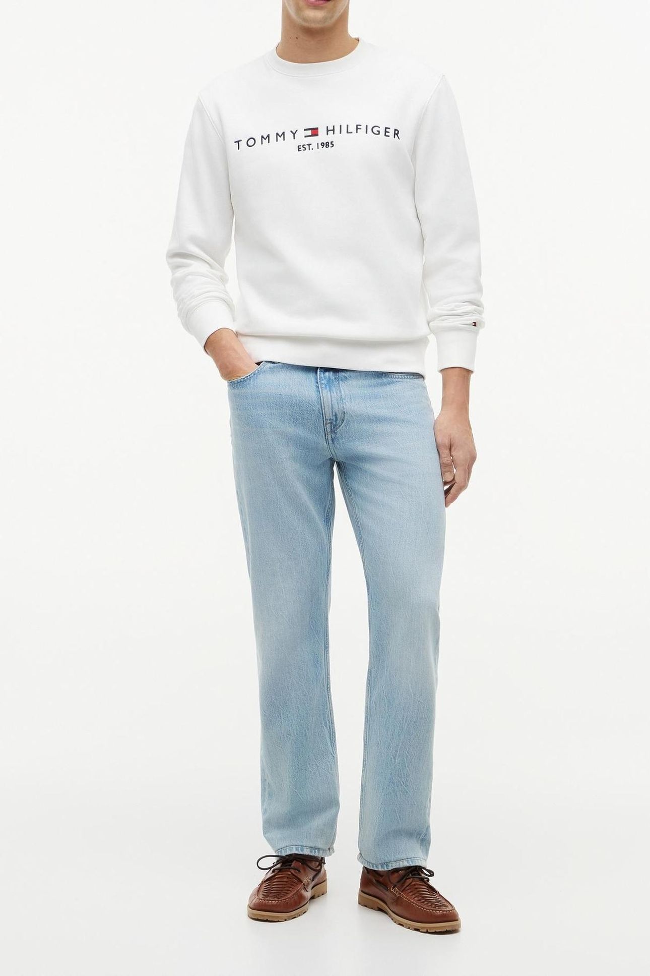 TOMMY LOGO SWEATSHIRT WHITE 3