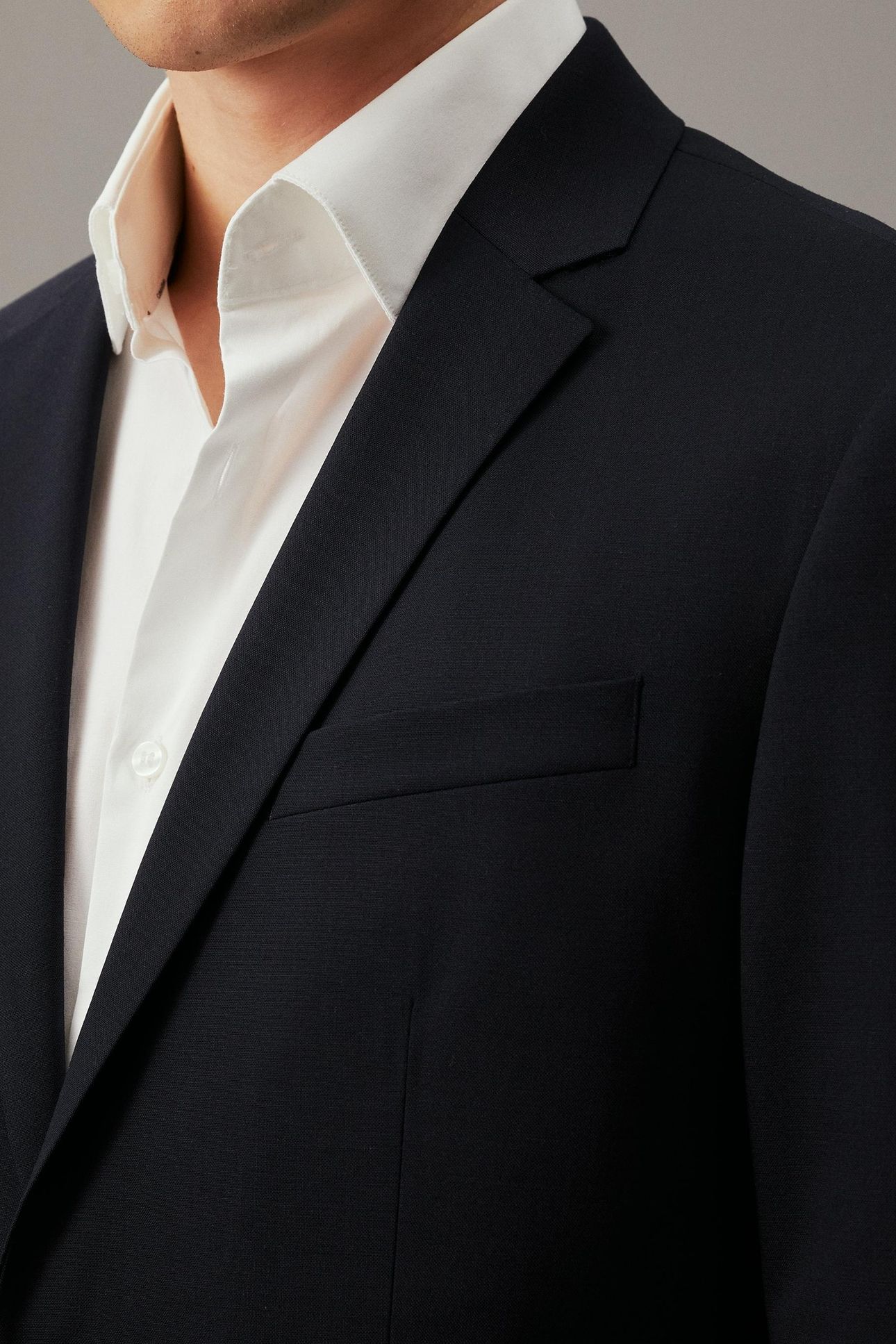 STRETCH WOOL SLIM BLAZER MIDNIGHT NAVY 4