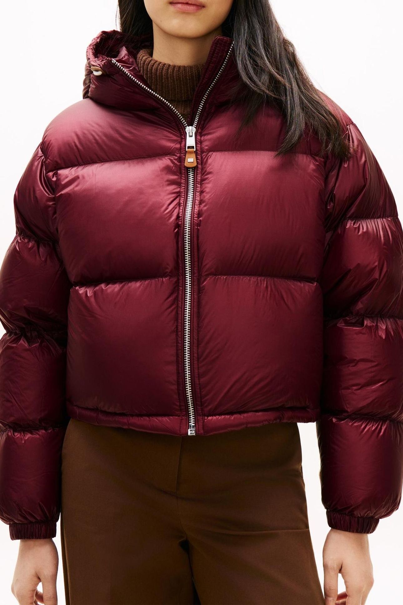 SUPER LIGHT HIGH WAISTED DOWN DEEP BURGUNDY 5