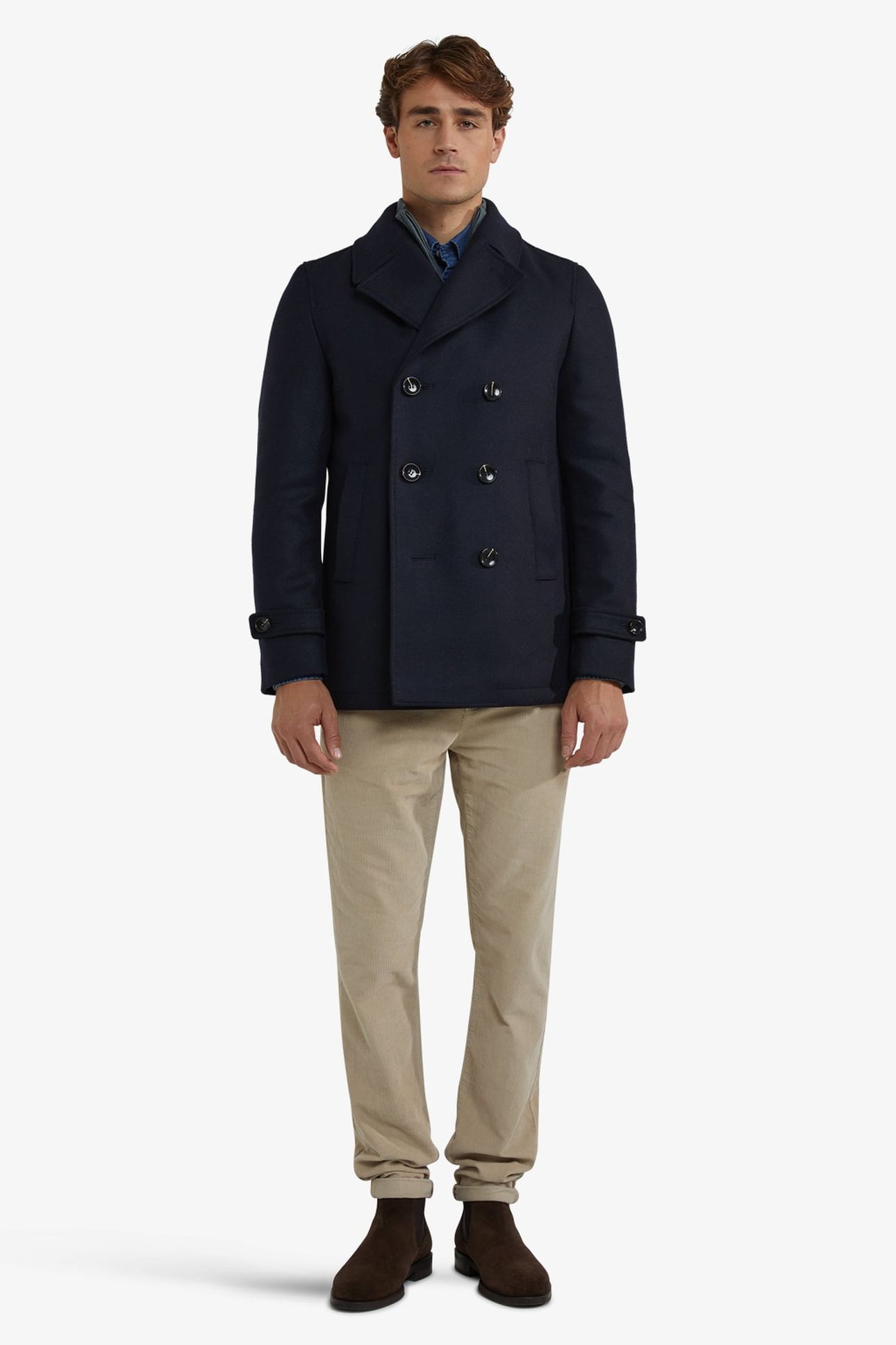 WOOL PEACOAT NAVY 2