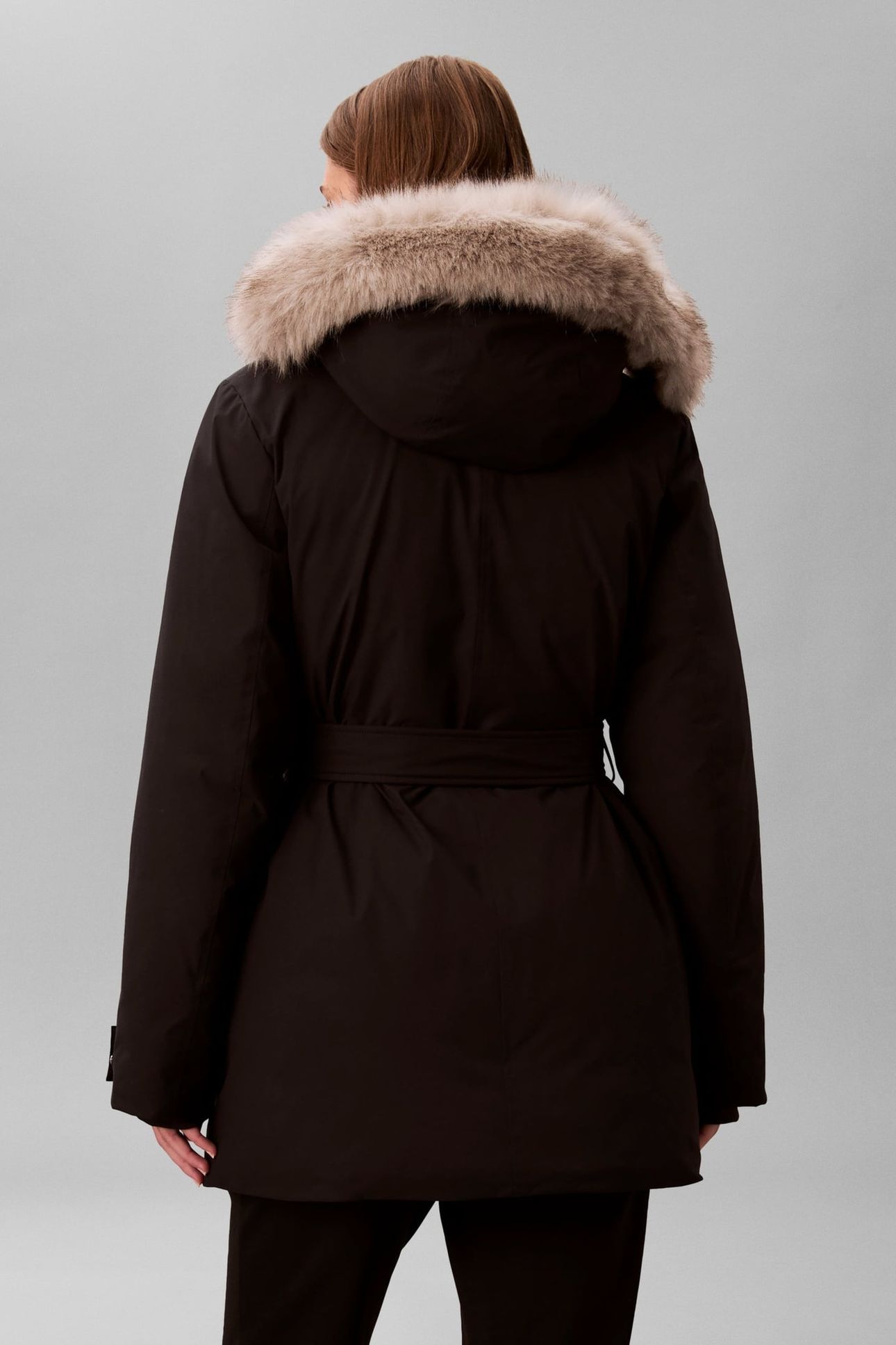 BELTED MATTE QUILTED COAT BLACK 2