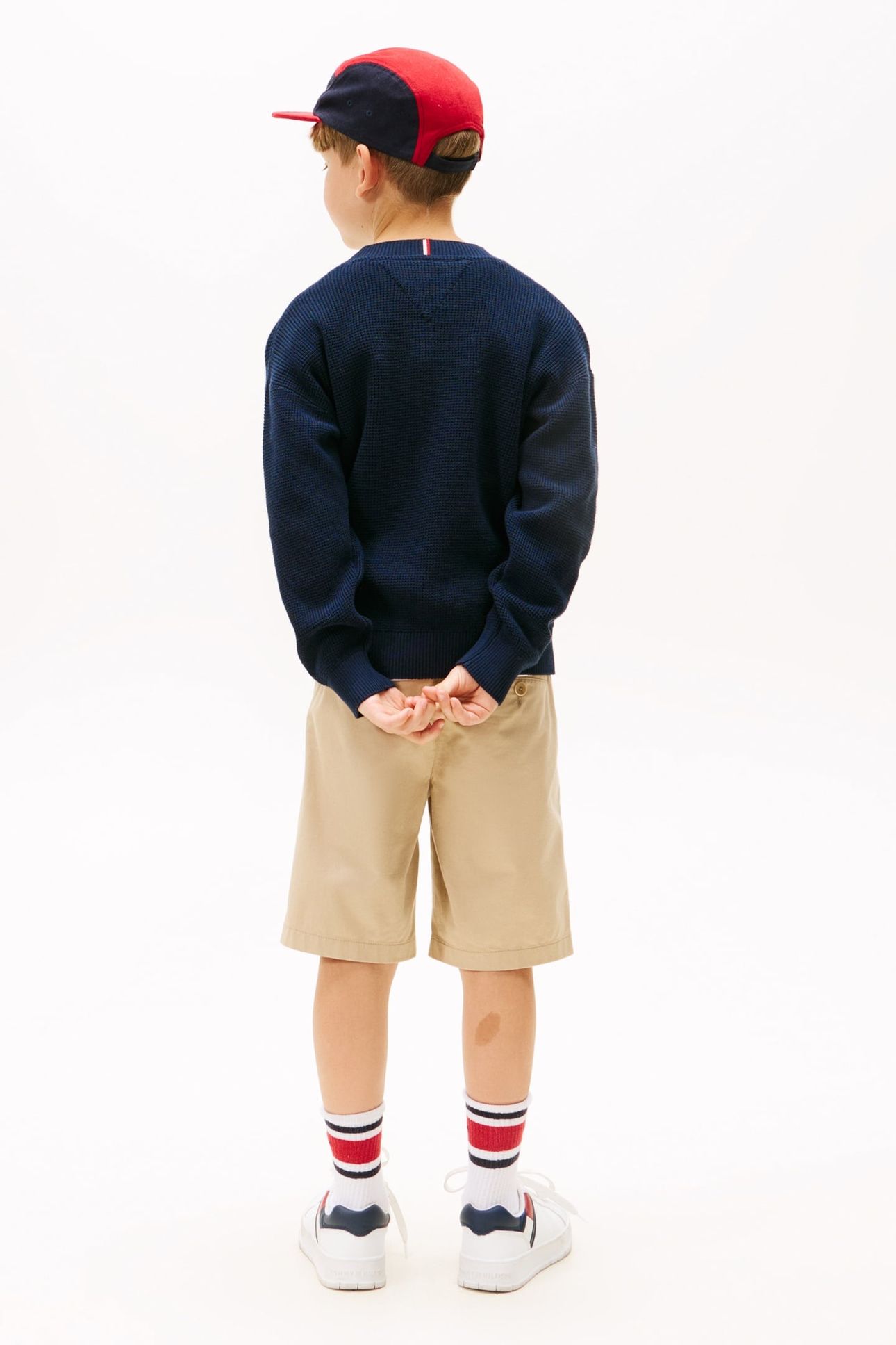 BOYS COTTON TEXTURE SWEATER DARK NIGHT NAVY 2