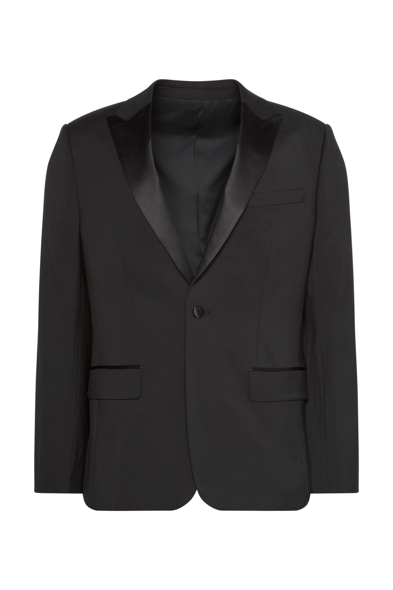 LS TUXEDO ITALIAN WOOL BLAZER BLACK 4