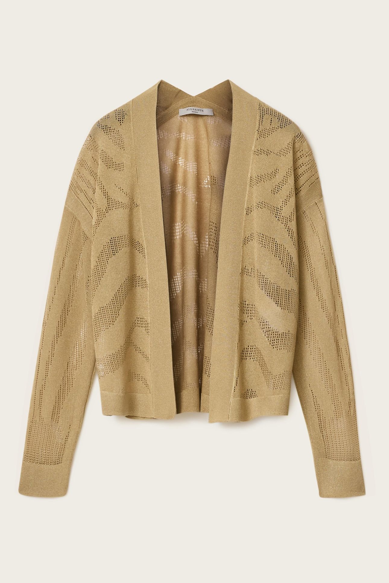 MISHA CROP CARDIGAN SAND GOLD 4