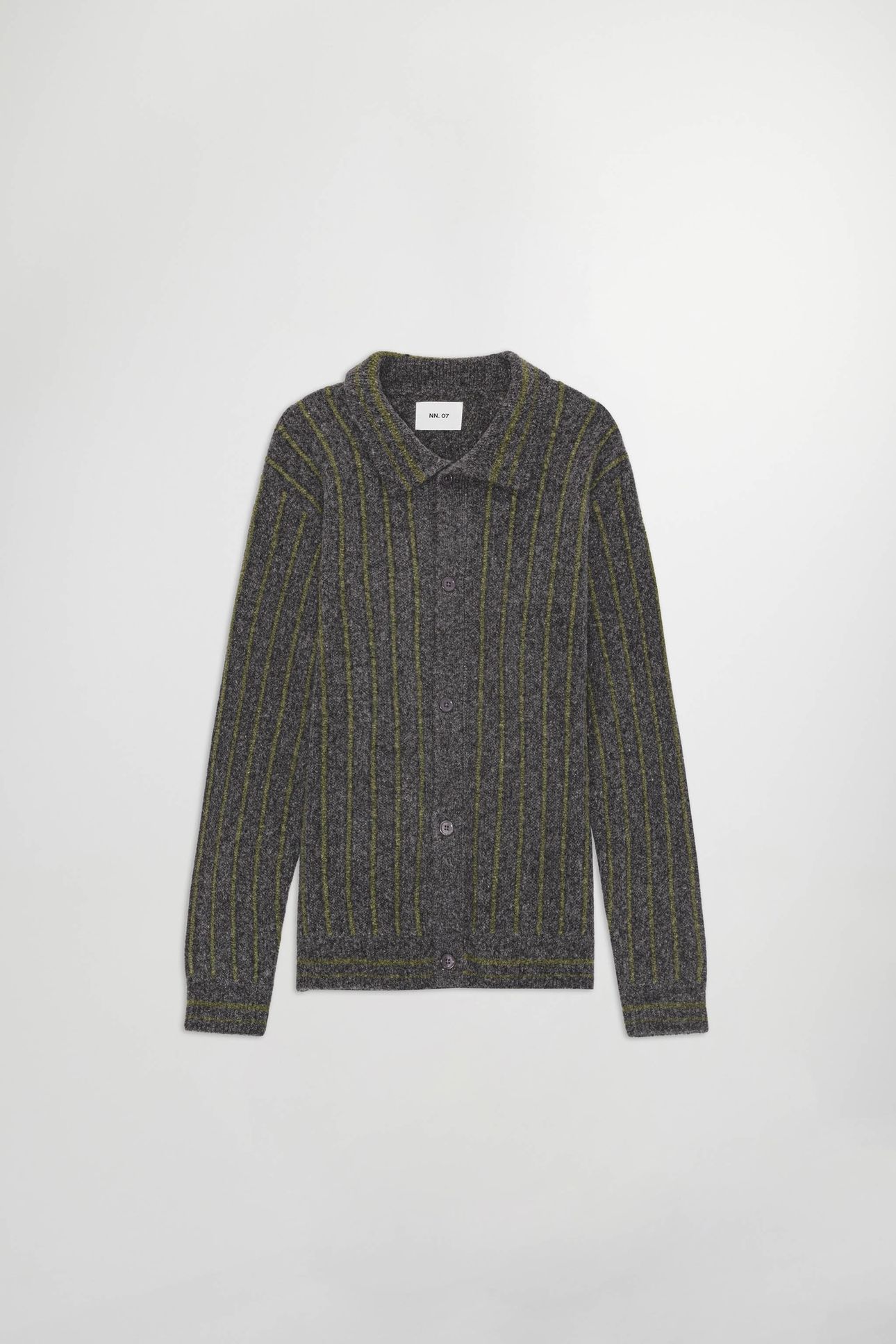 DARREN POLO CARDIGAN 6683 MEDIUM GREY MEL 4