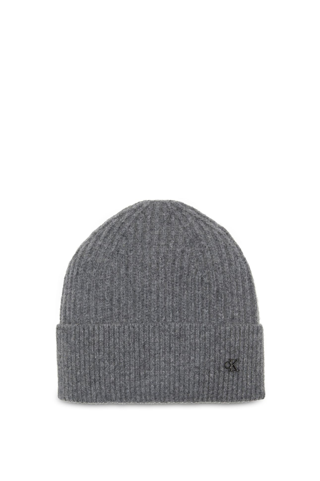 CK METAL WOOL BEANIE CHARCOAL HEATHER 3