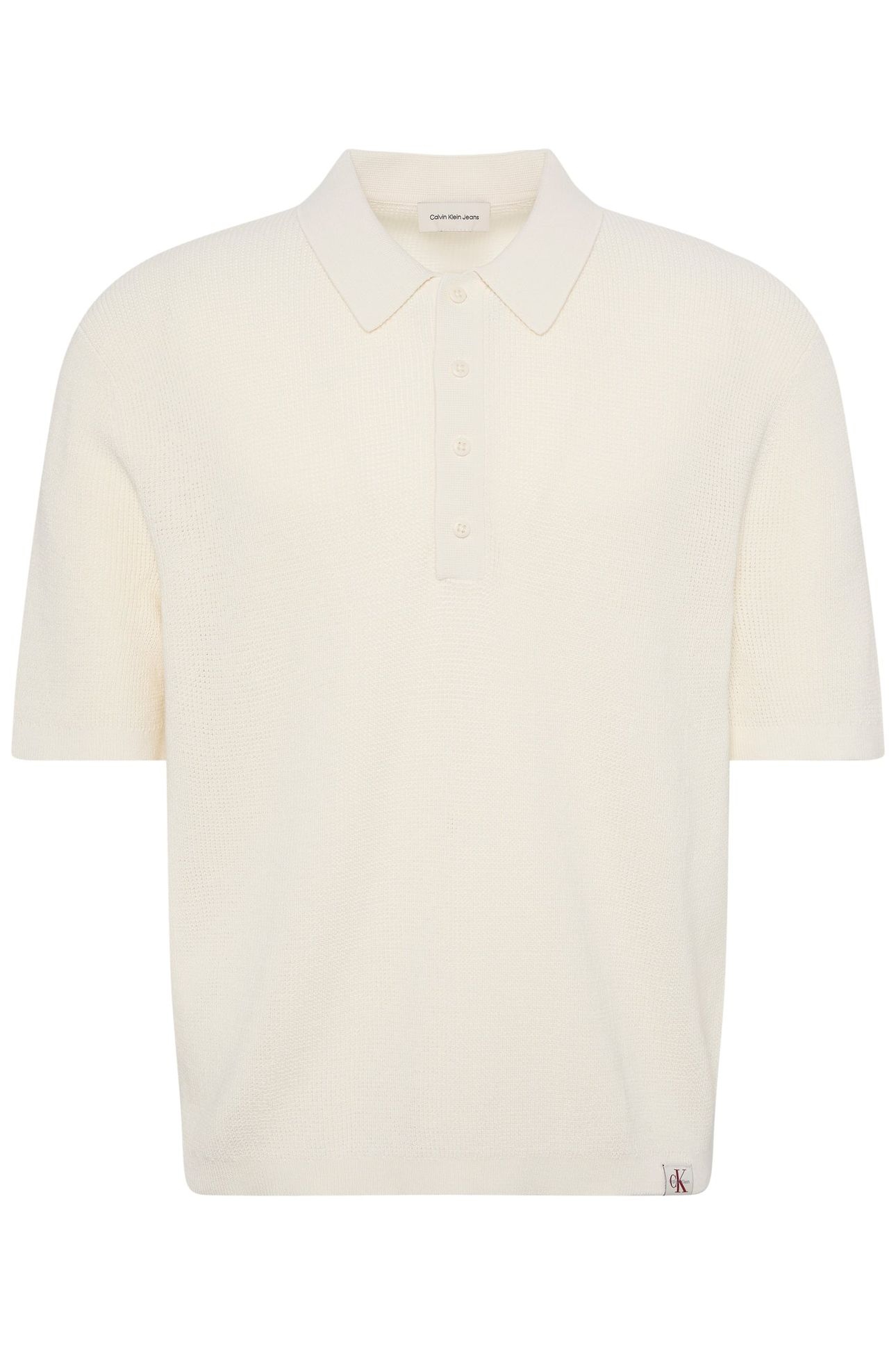 SS COTTON WAFFLE POLO TOFU 3