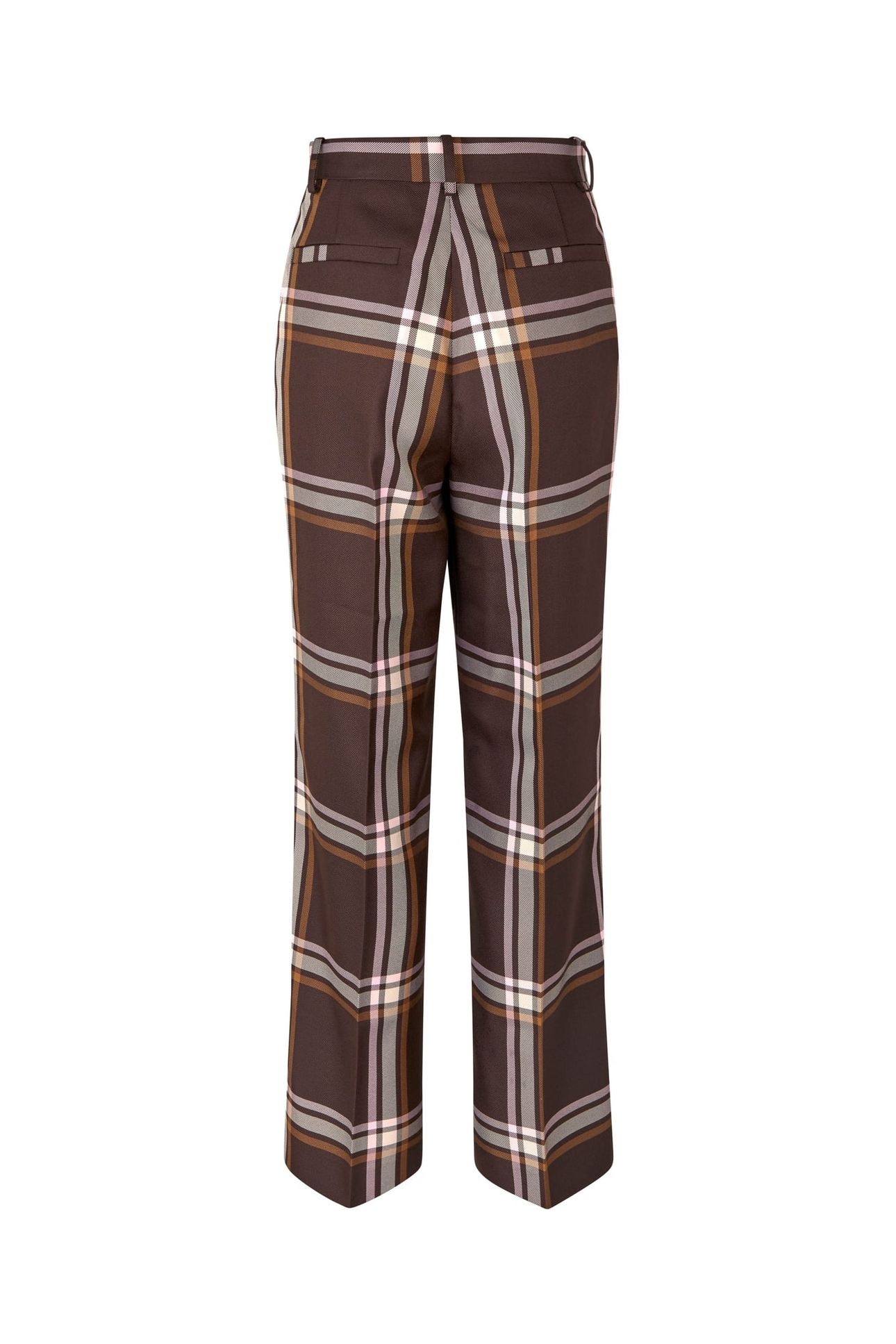 FRONT PLEAT LONG STRAIGHT PANTS WEAVED CHECKS 8
