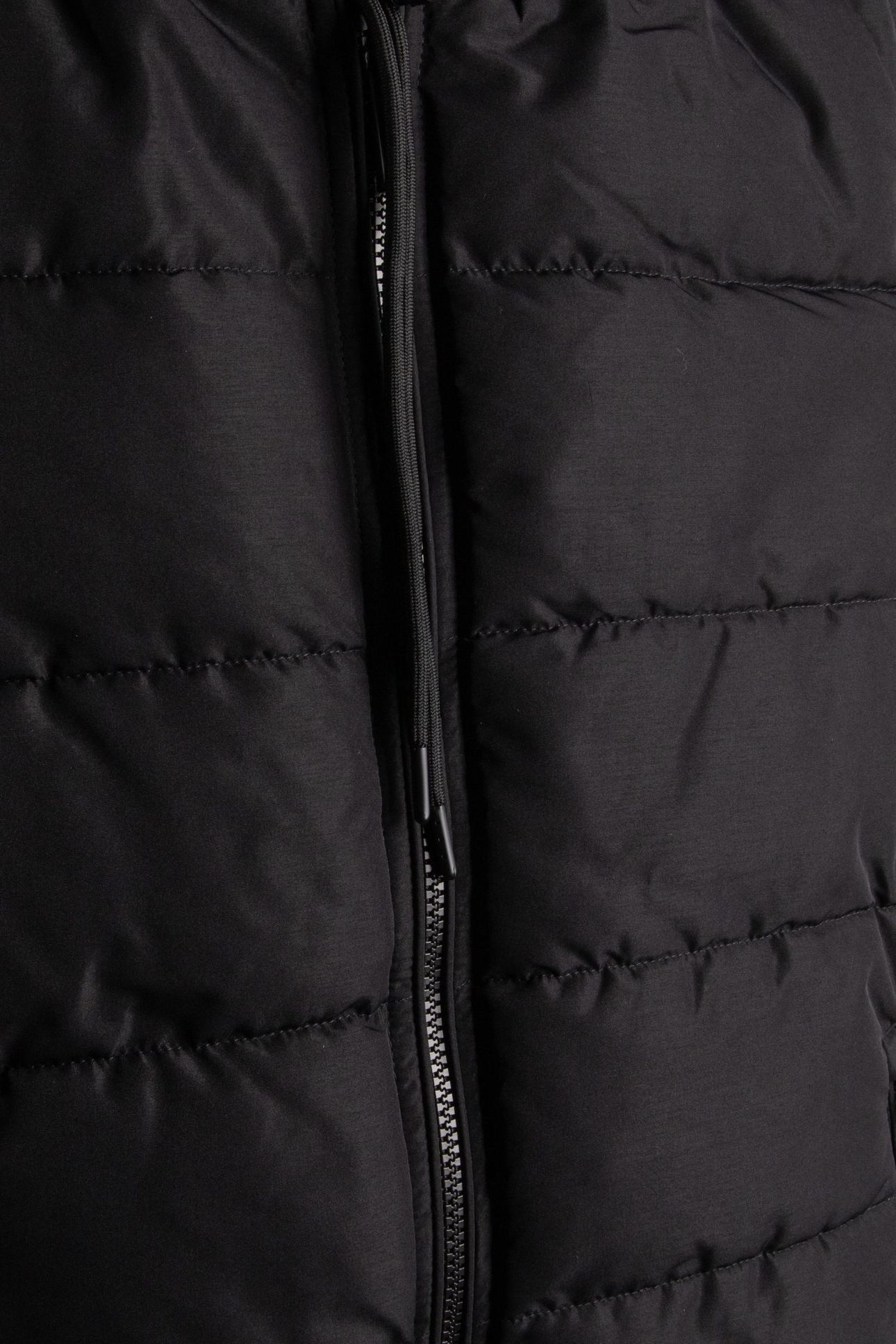 HOODED BOMBER PUFFER COAT BLACK 4