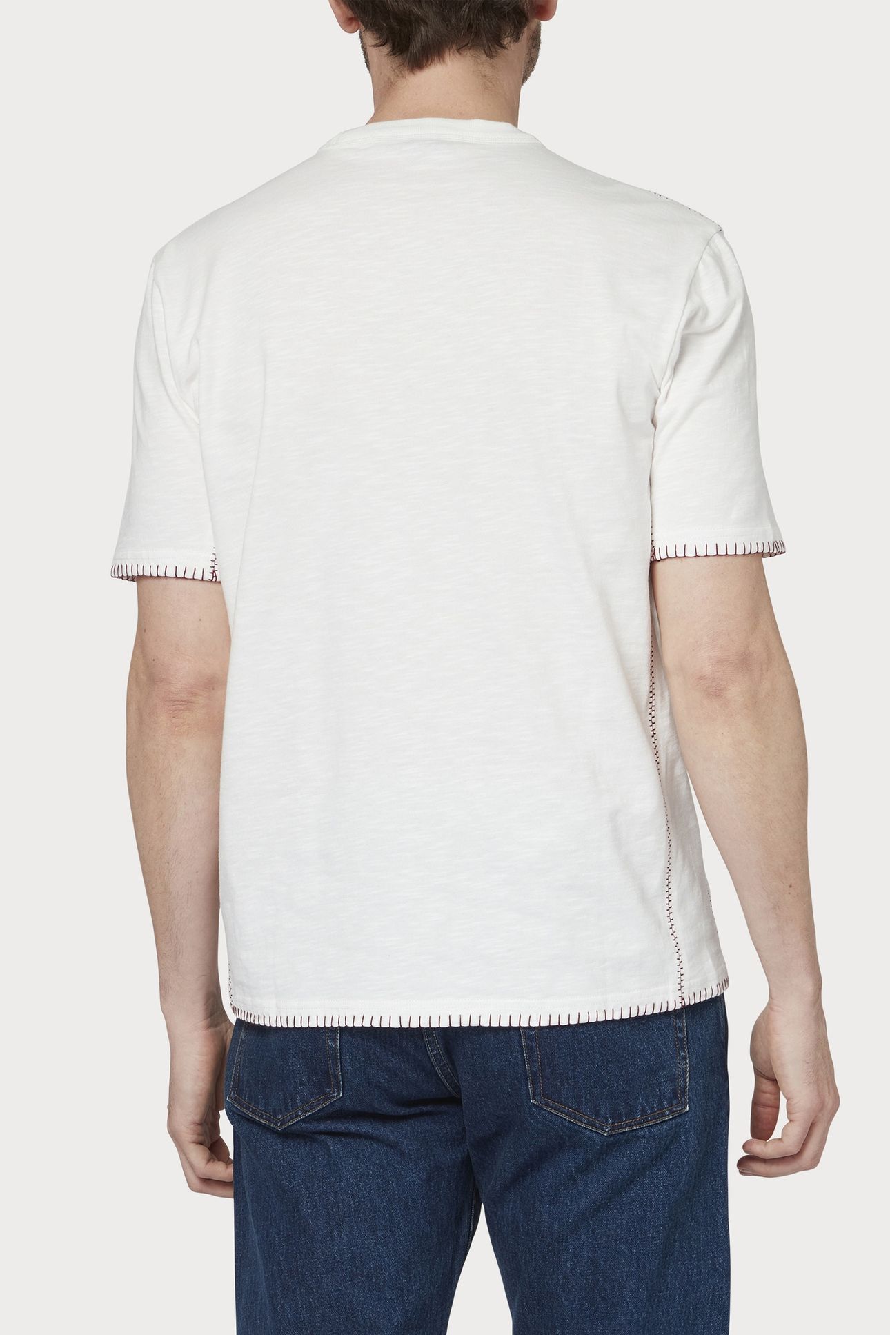 MENS CASUAL FIT SS T SHIRT HAPPY OFF WHITE 5