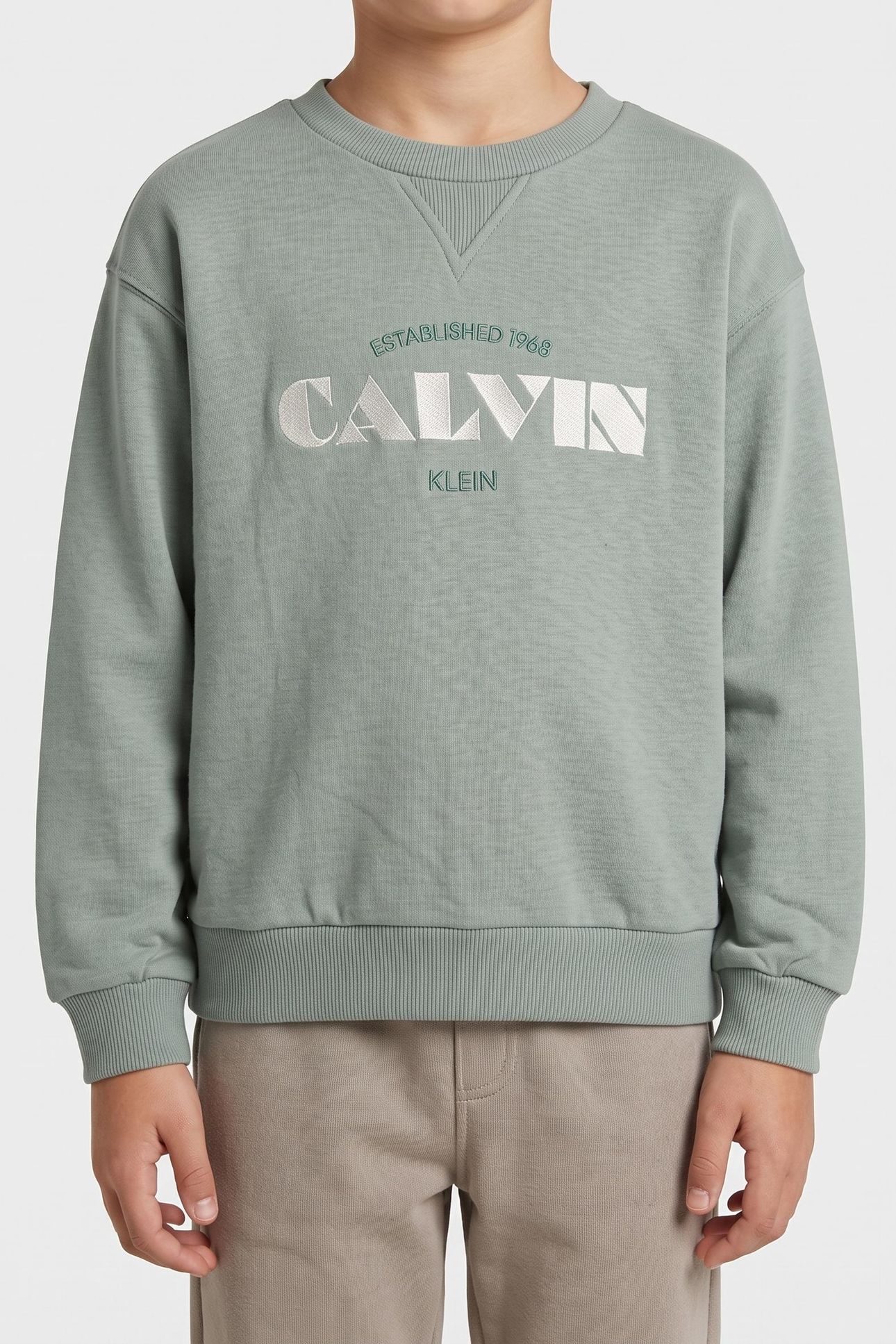 GIRLS TERRY CREWNECK CHINOIS GREEN 1