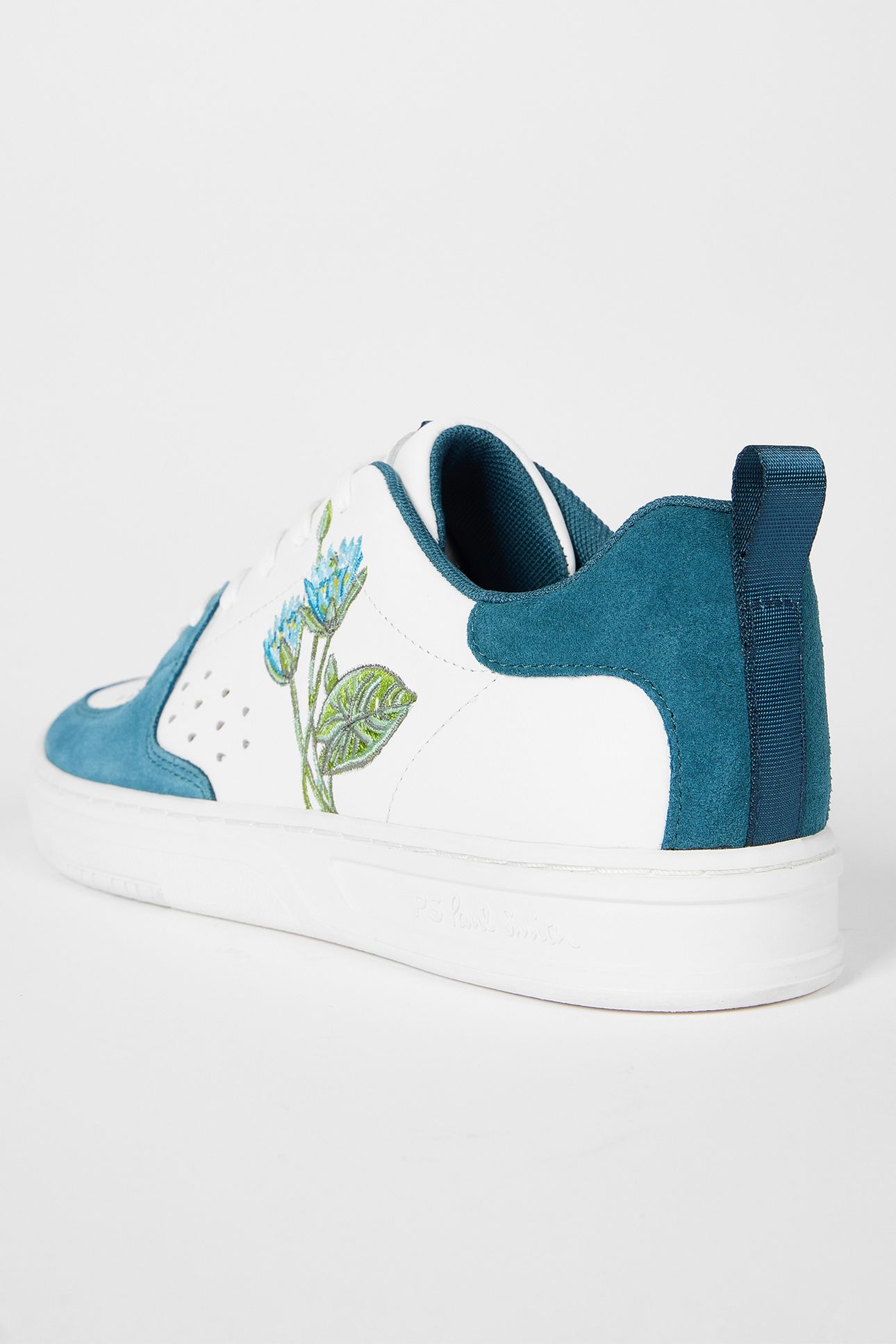 MENS SHOE COSMO WHITE NAVY FLOWER PRINT WHITE 7