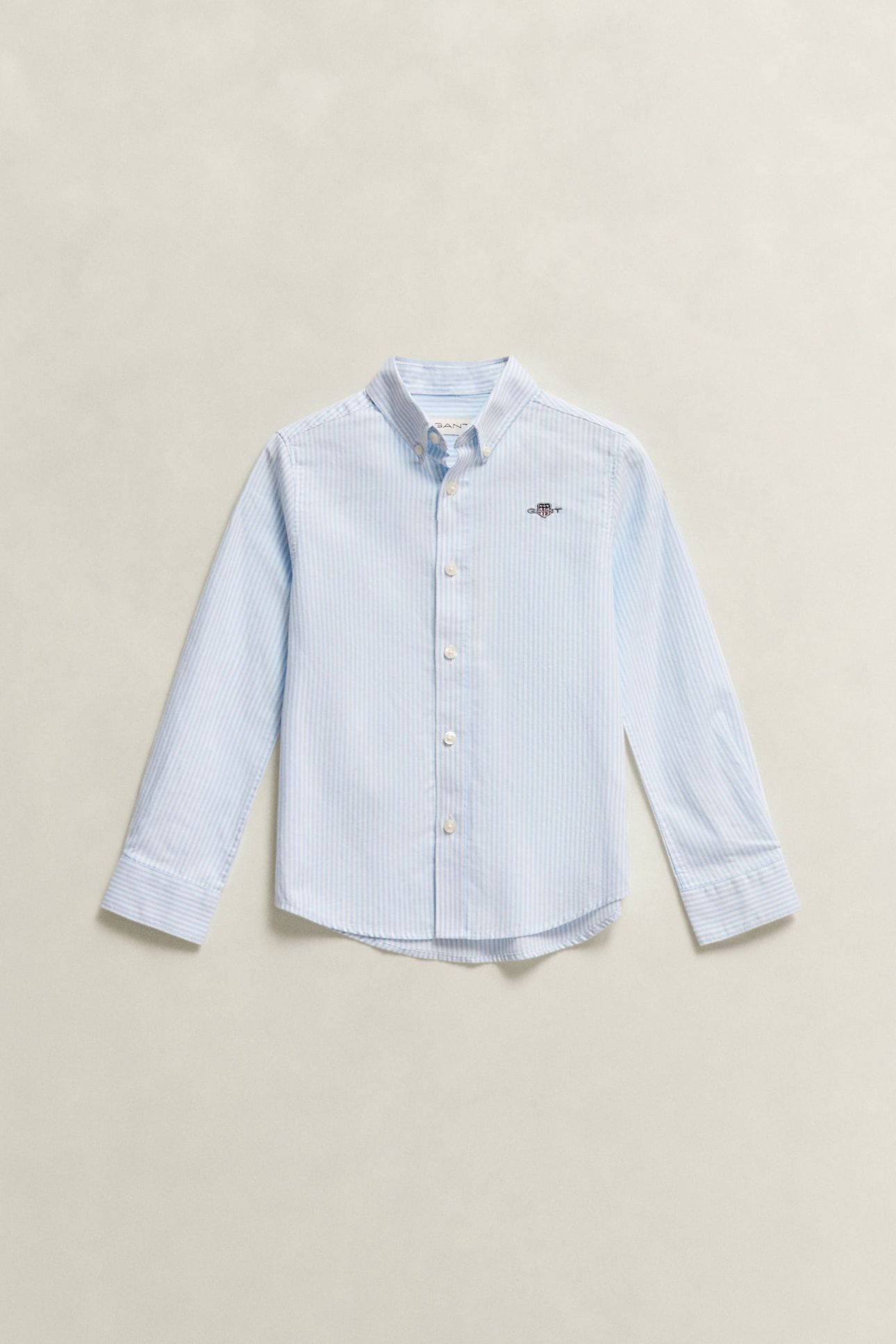 KIDS BOYS SHIELD OXFORD STRIPE SHIRT SKY BLUE 2
