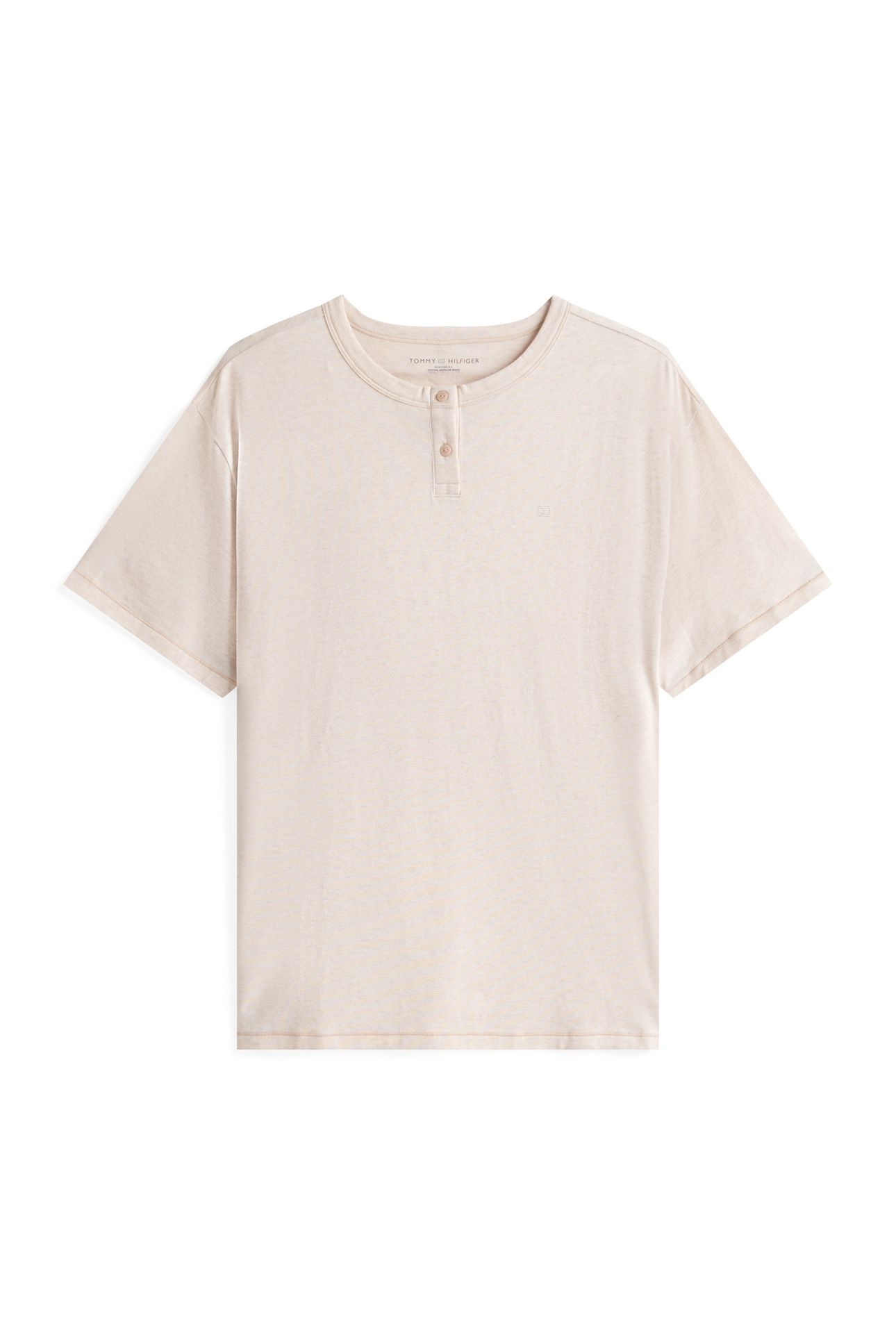 SS MODAL HENLEY T-SHIRT BEIGE HEATHER 3