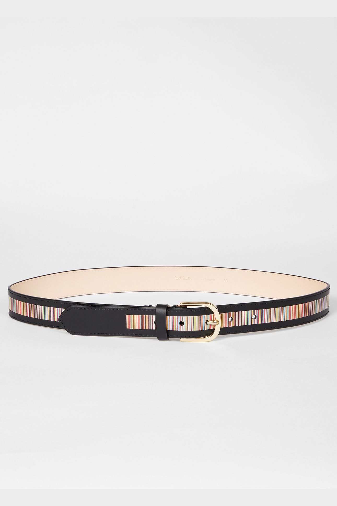 WOMEN BELT SIG STRIPE BLACK 1