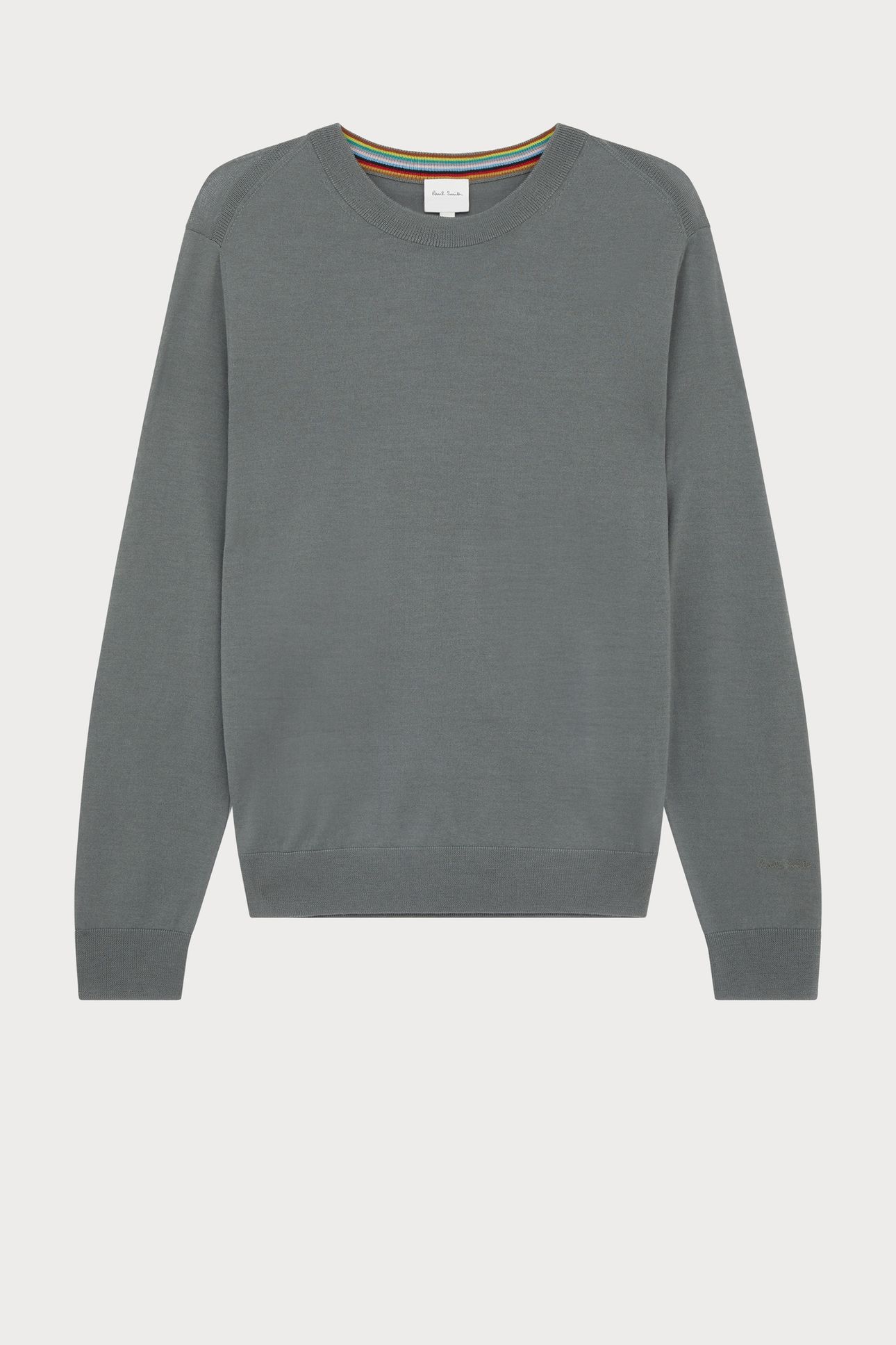 MENS SWEATER CREW NECK PETROL GREEN 4