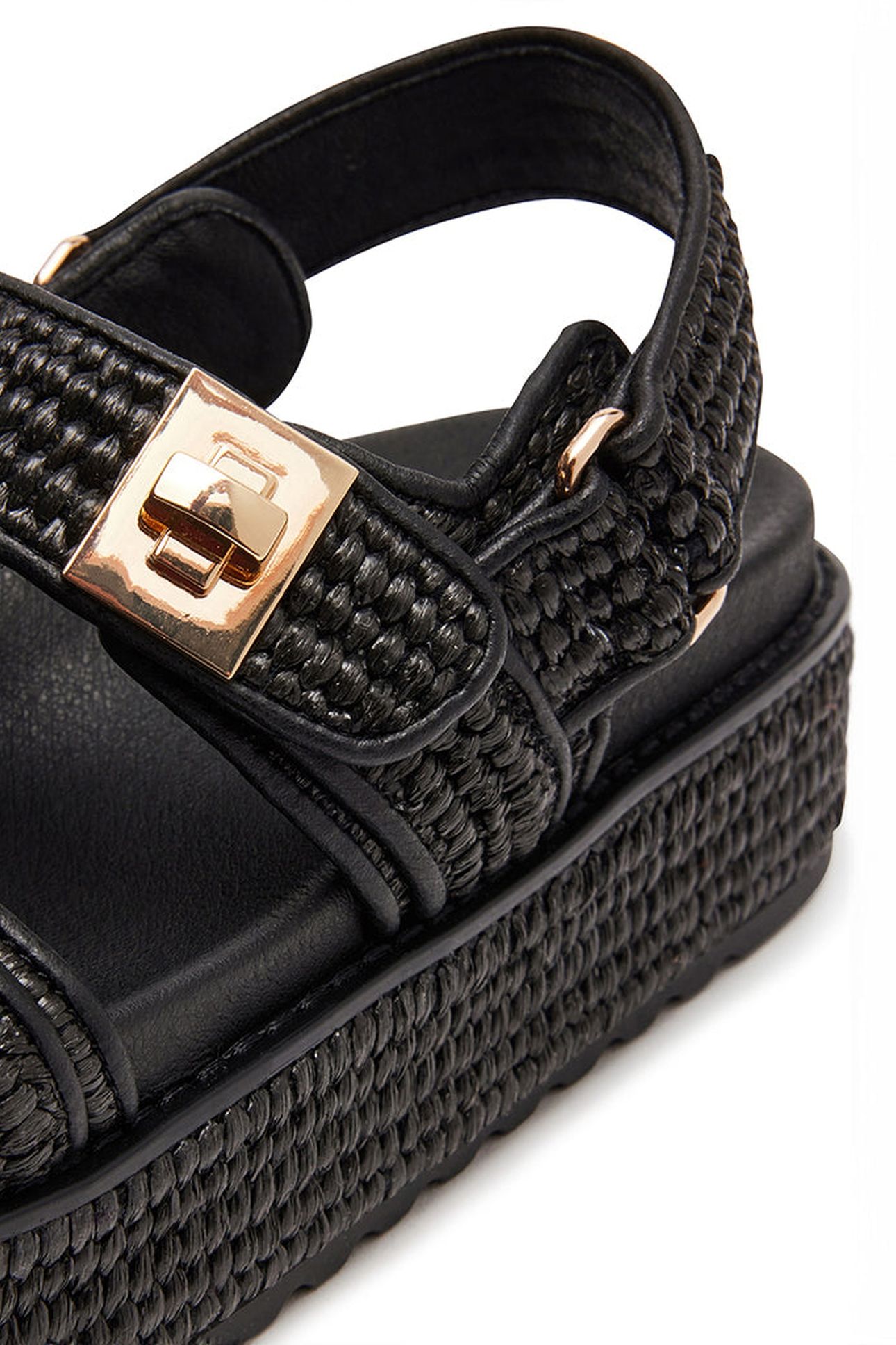 BIGMONA SANDALS BLACK RAFFIA 4