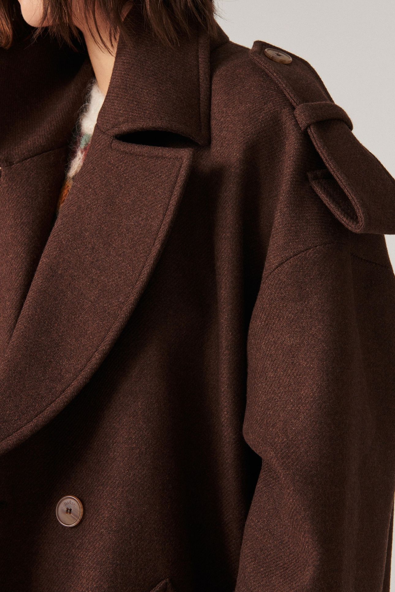MID-LENGTH COAT MARRON 4