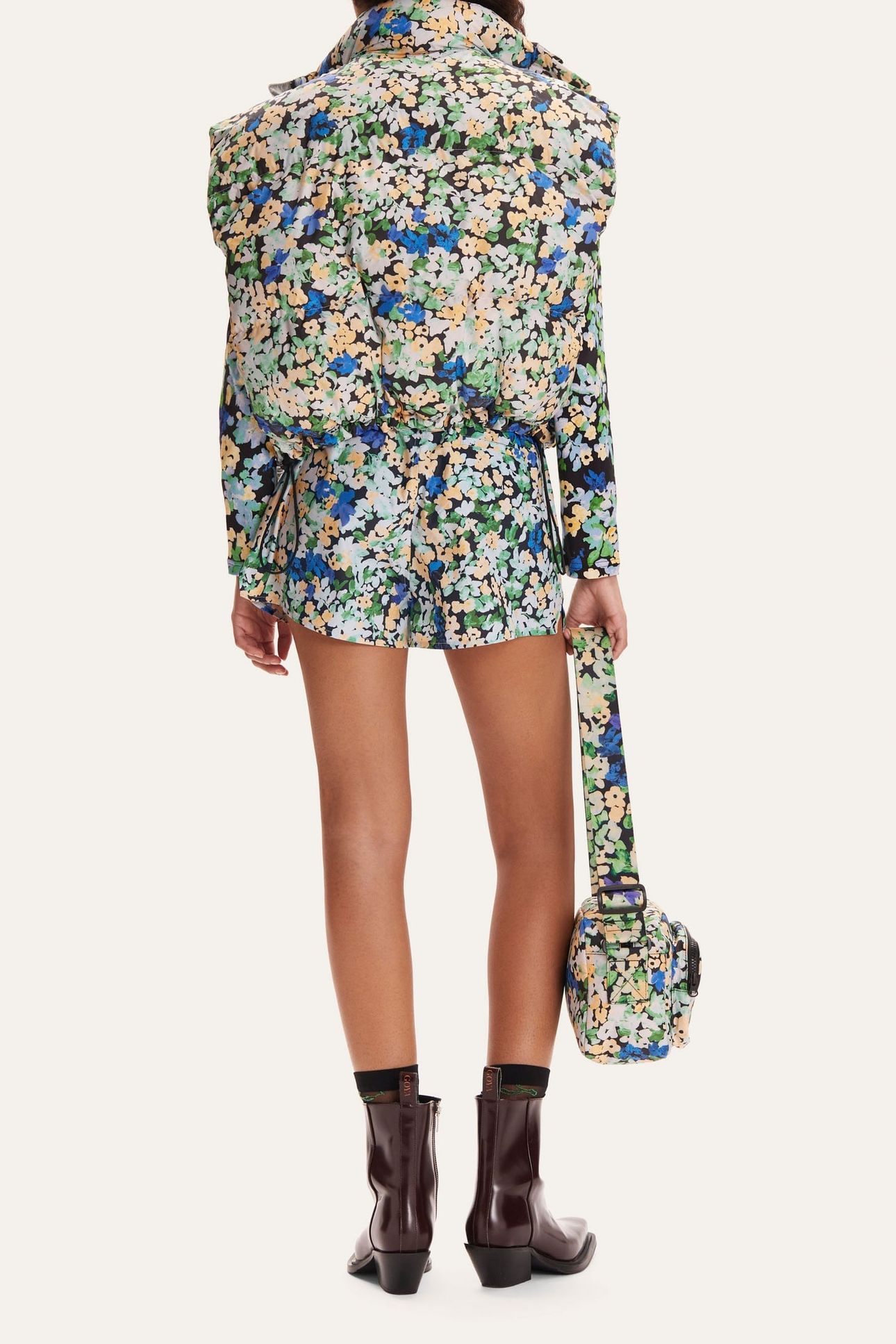 ELIZA PADDED OUTERWEAR FLORAL POINTILLISM 3