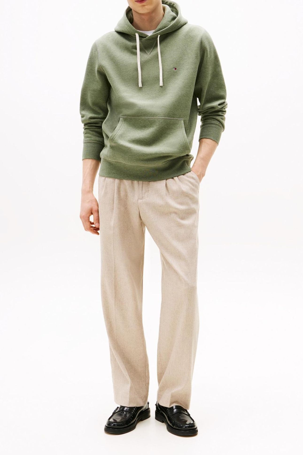 ESSENTIAL SEASONAL FLEECE BATTLE GREEN HEATHER 2