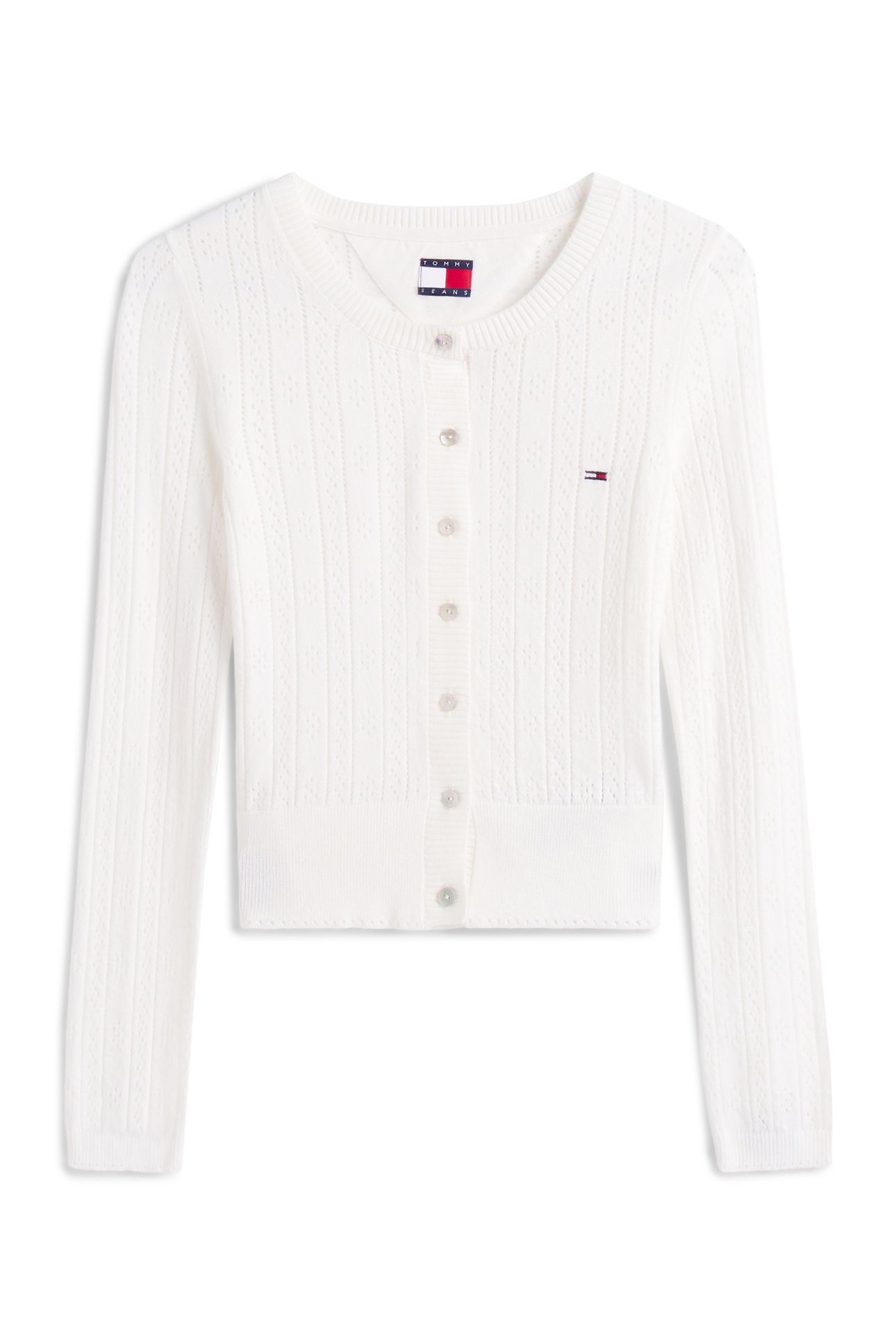 TJW POINTELLE CREW NECK ECRU 4