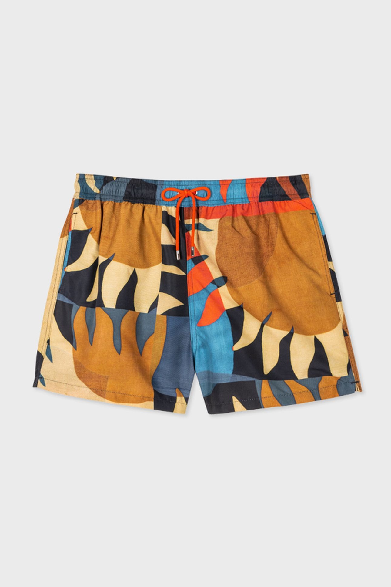 MEN SWIM SHORT SUN PRINT ORANGE 5