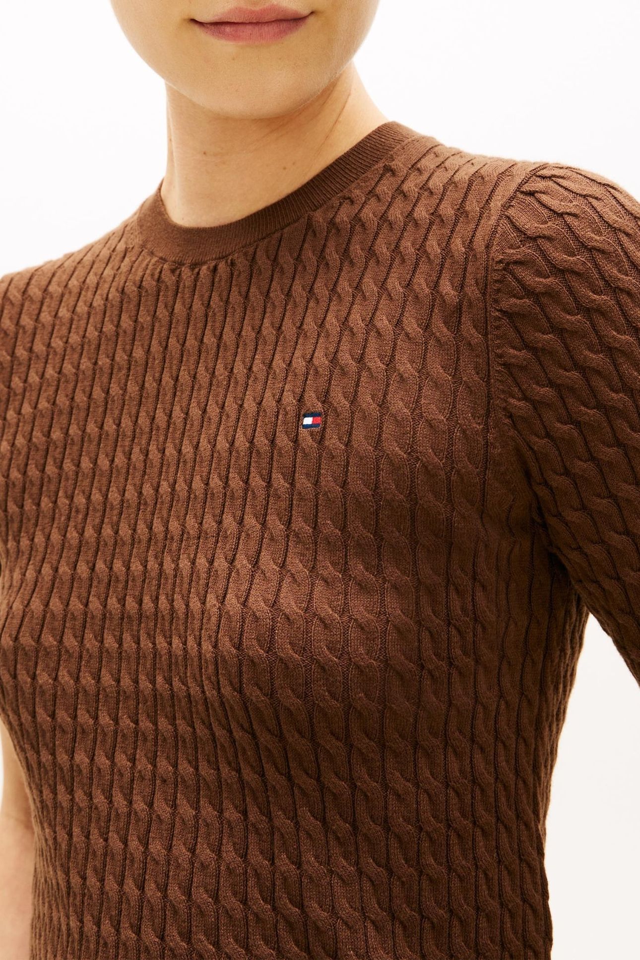 CO CABLE FINE GG C-NECK LEGACY BROWN 5