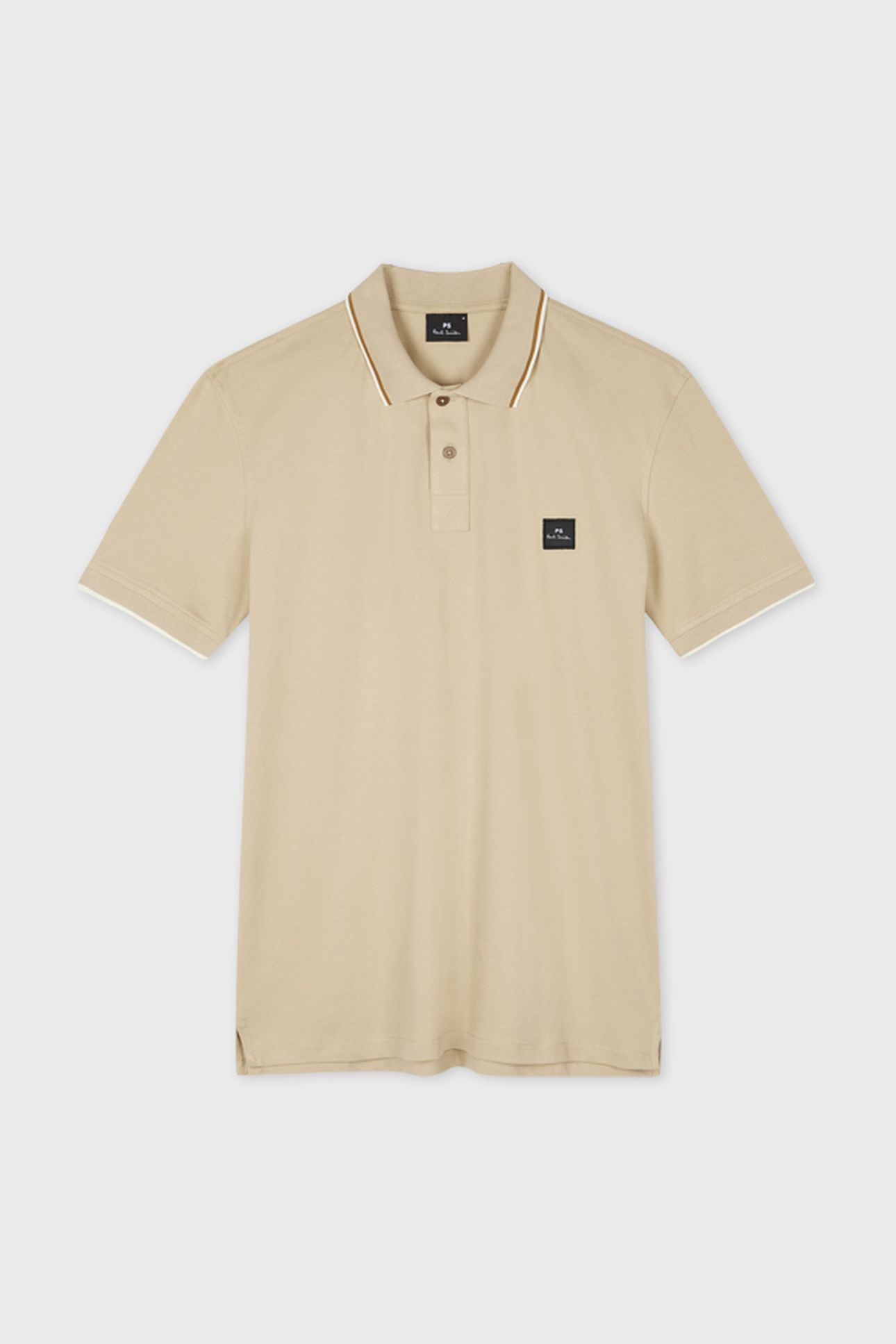 MENS REG FIT POLO MEDIUM BEIGE 2