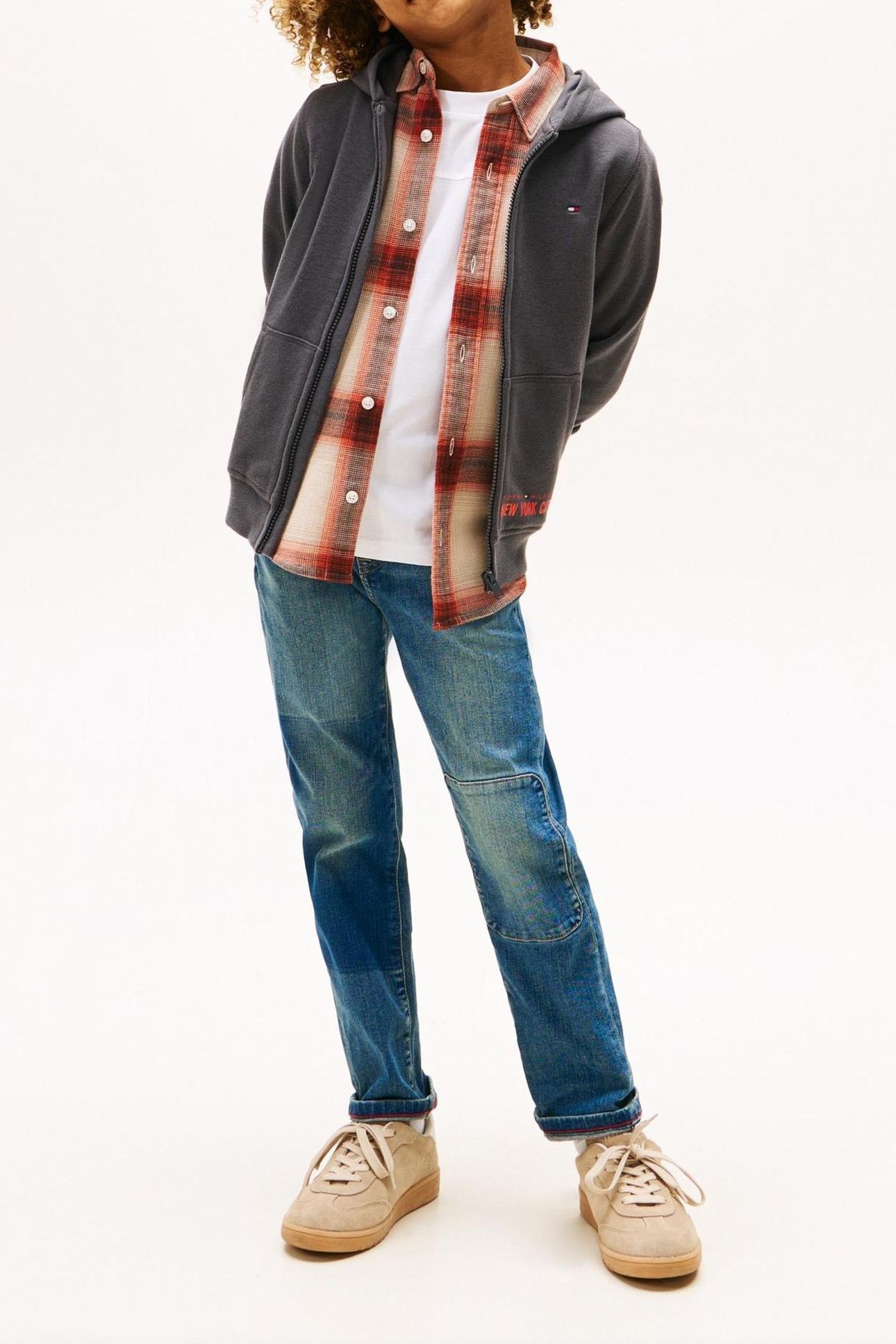 BOYS NYC PRINT ZIPTHROUGH WASHED BLACK 3