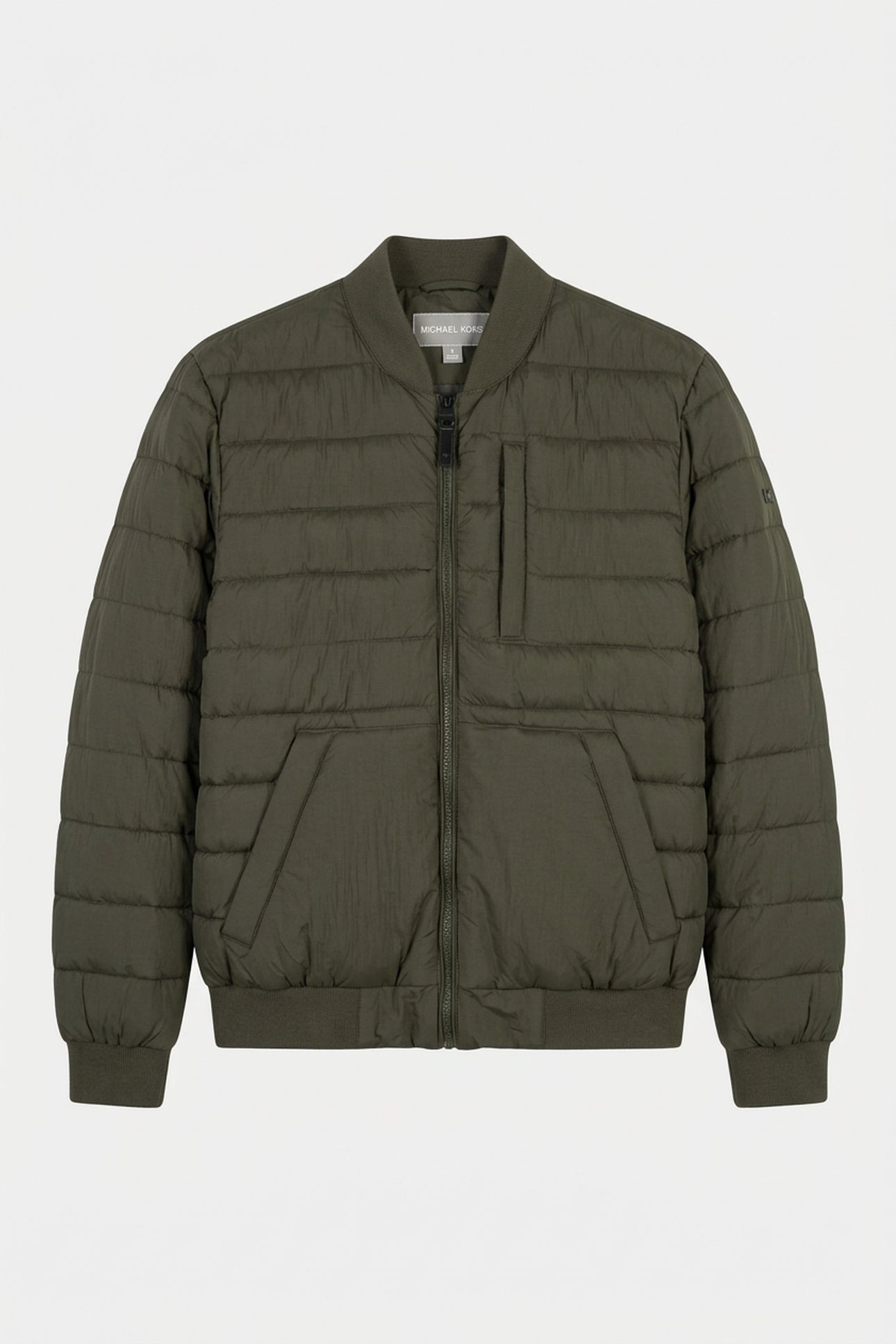 CRINKLE NYLON BOMBER OLIVE 3