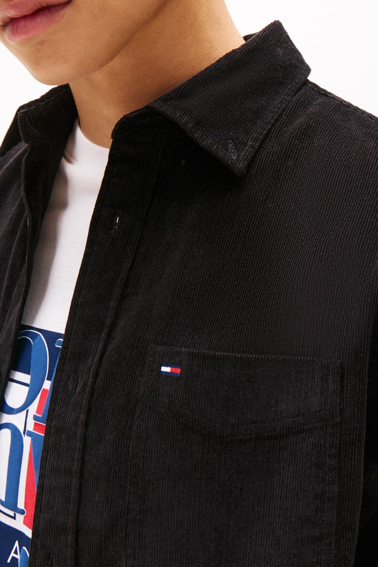 TJM REG BABY CORD SHIRT BLACK 5