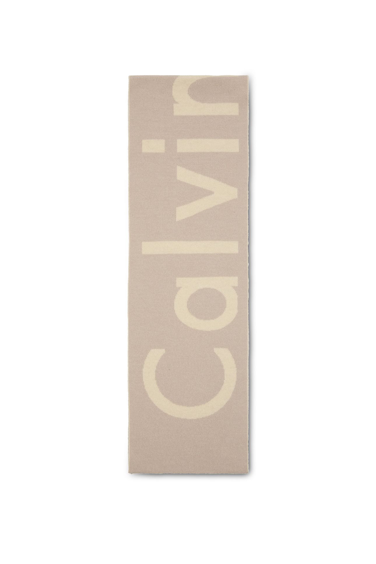 BOLD LOGO 2-TONE WOOL SCARF CHALK/CHATEAU 1