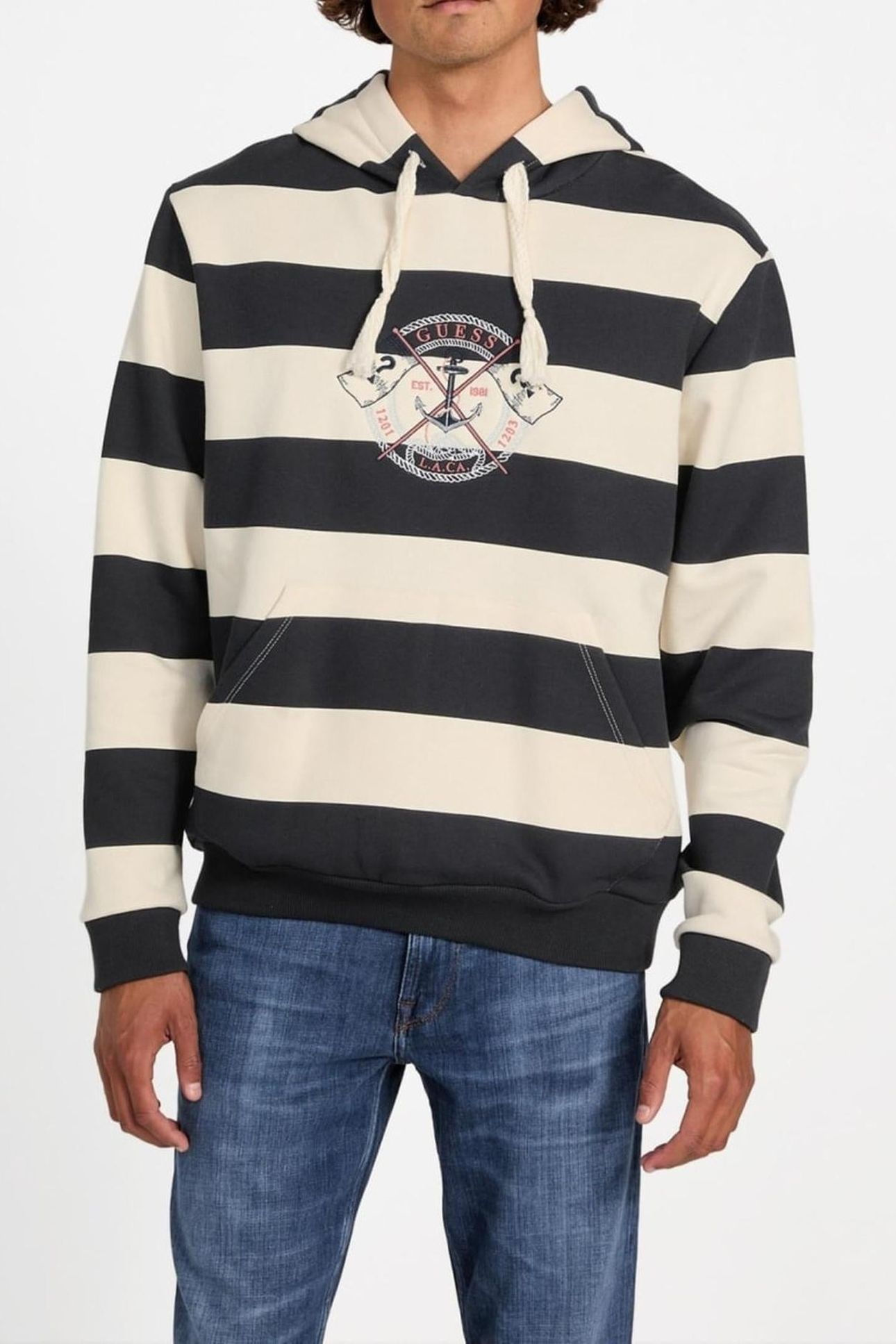 MARINA HOODIE SWEATS MARINA PRINTED STRIP 1