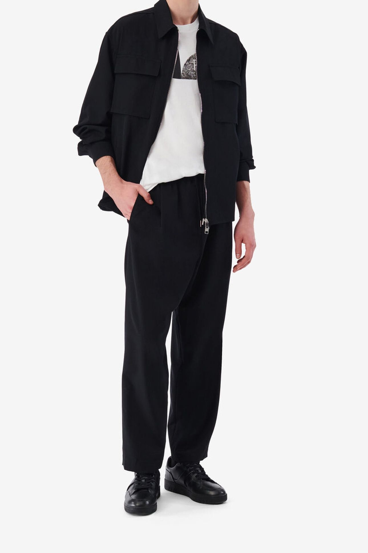 LYESS OVERSHIRT BLACK 1