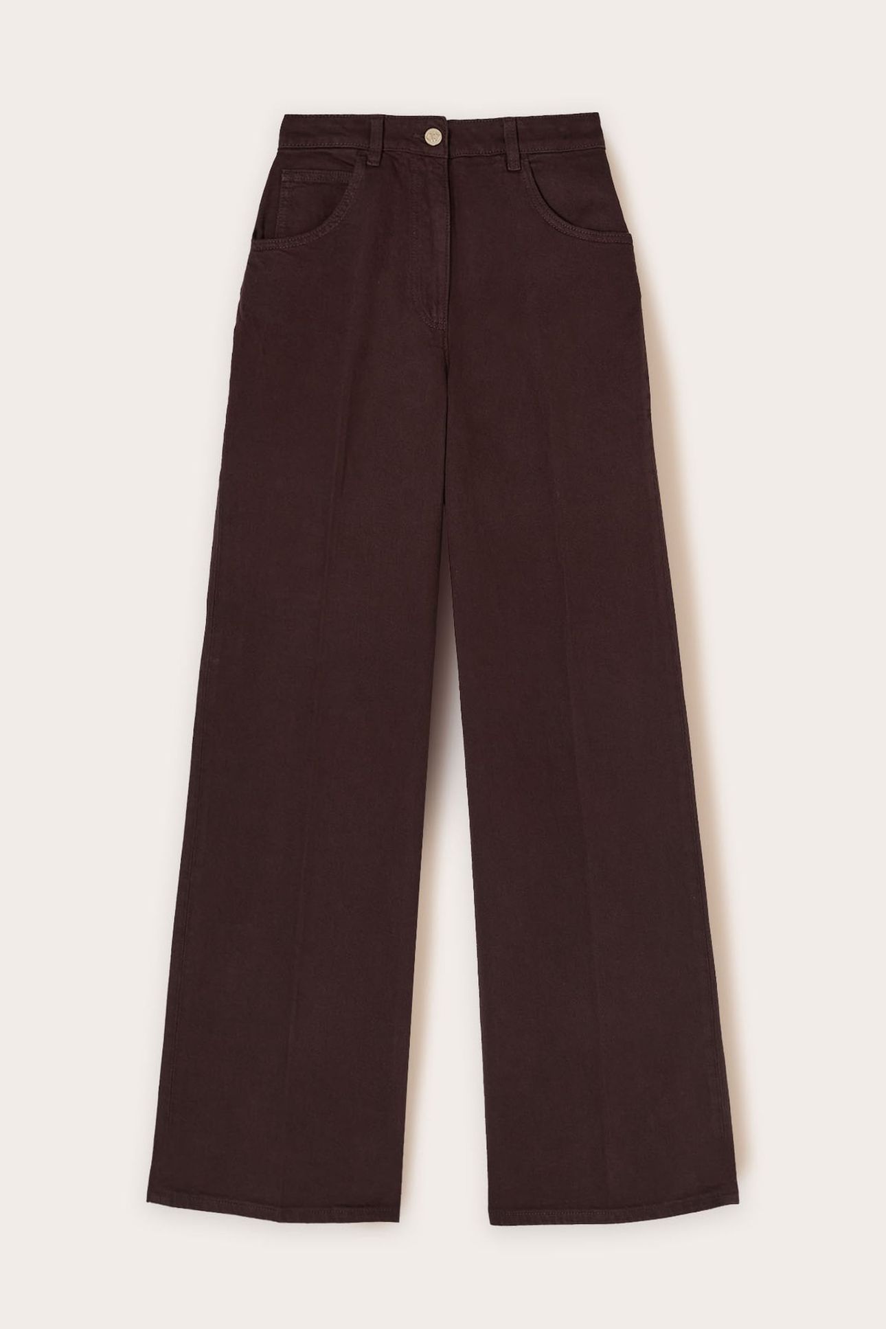 COTTON PALAZZO PANTS BROWN 4