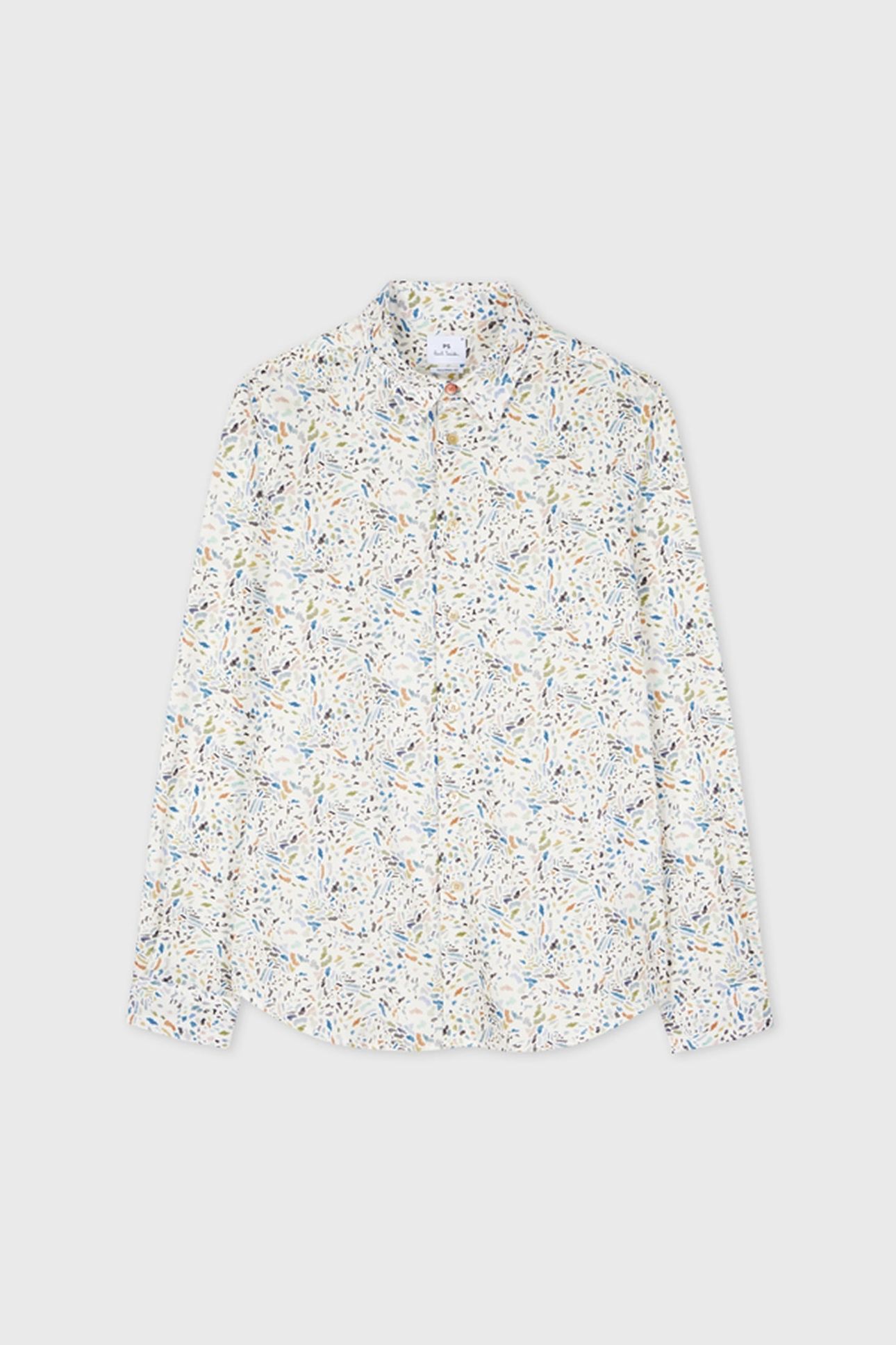 MENS LS TAILORED FIT SHIRT OFF WHITE 6