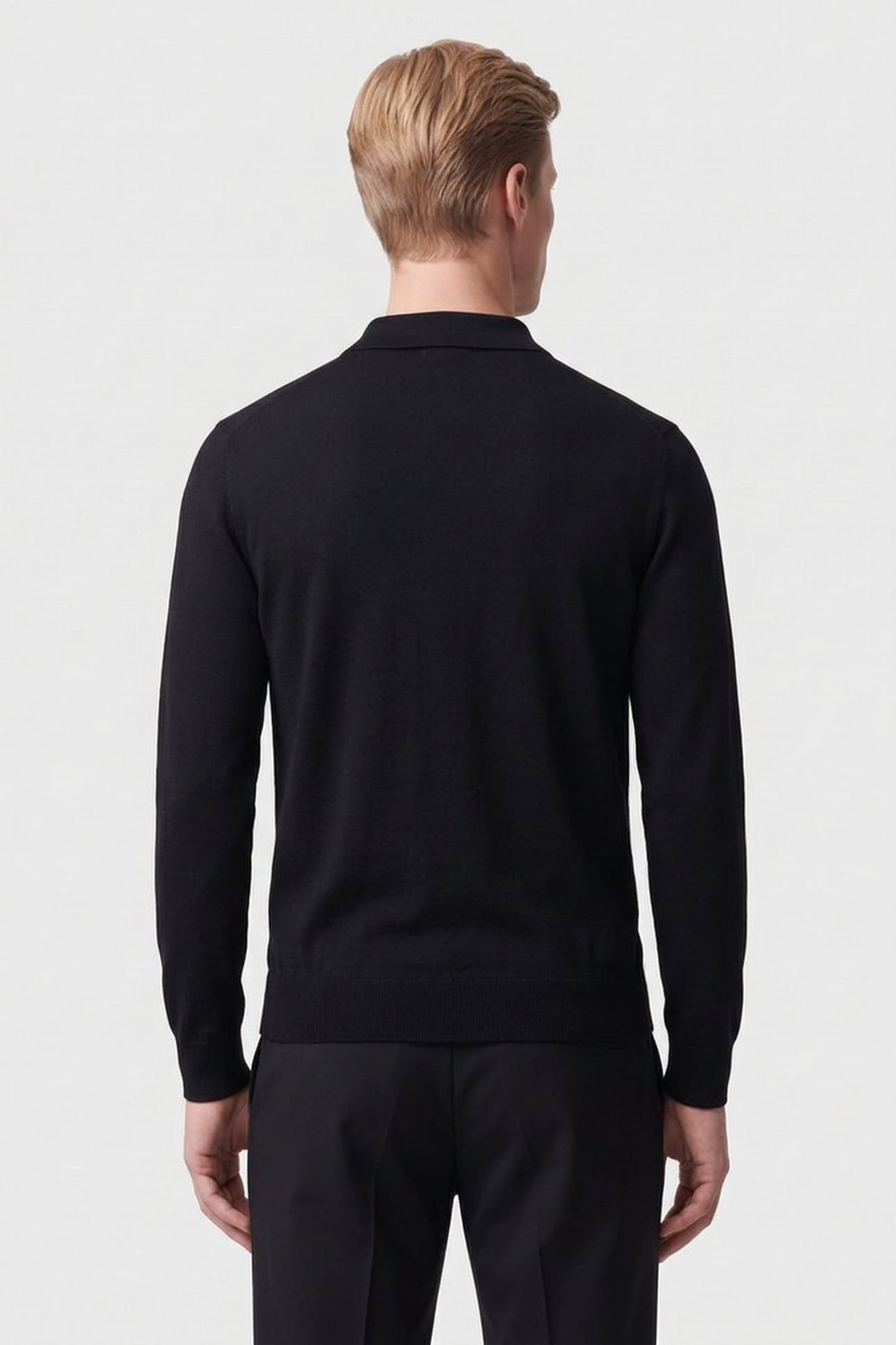SANDER MERINO POLO BLACK 2