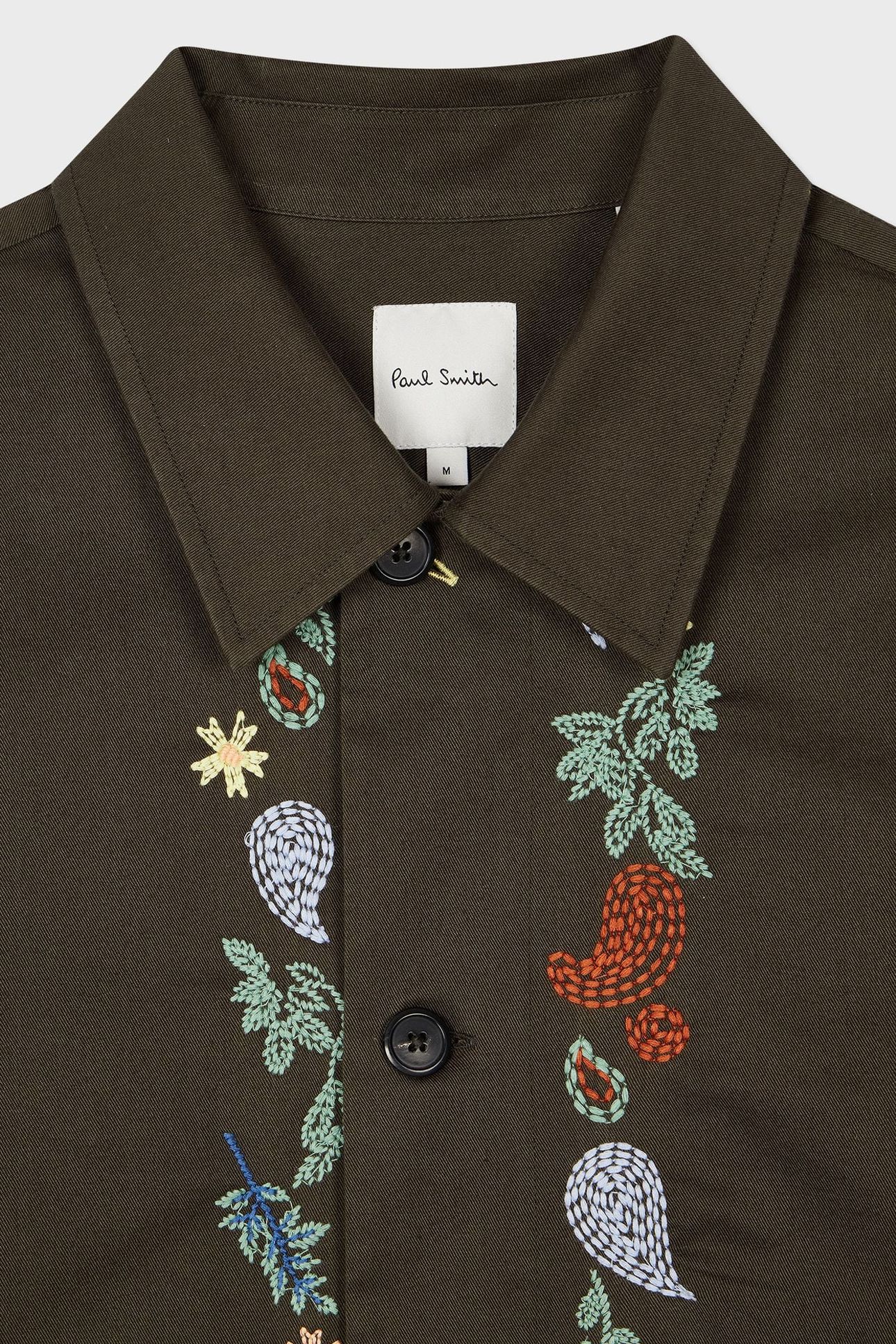 MENS S/C CASUAL FIT SHIRT WITH EMB MILITARY GREEN 9