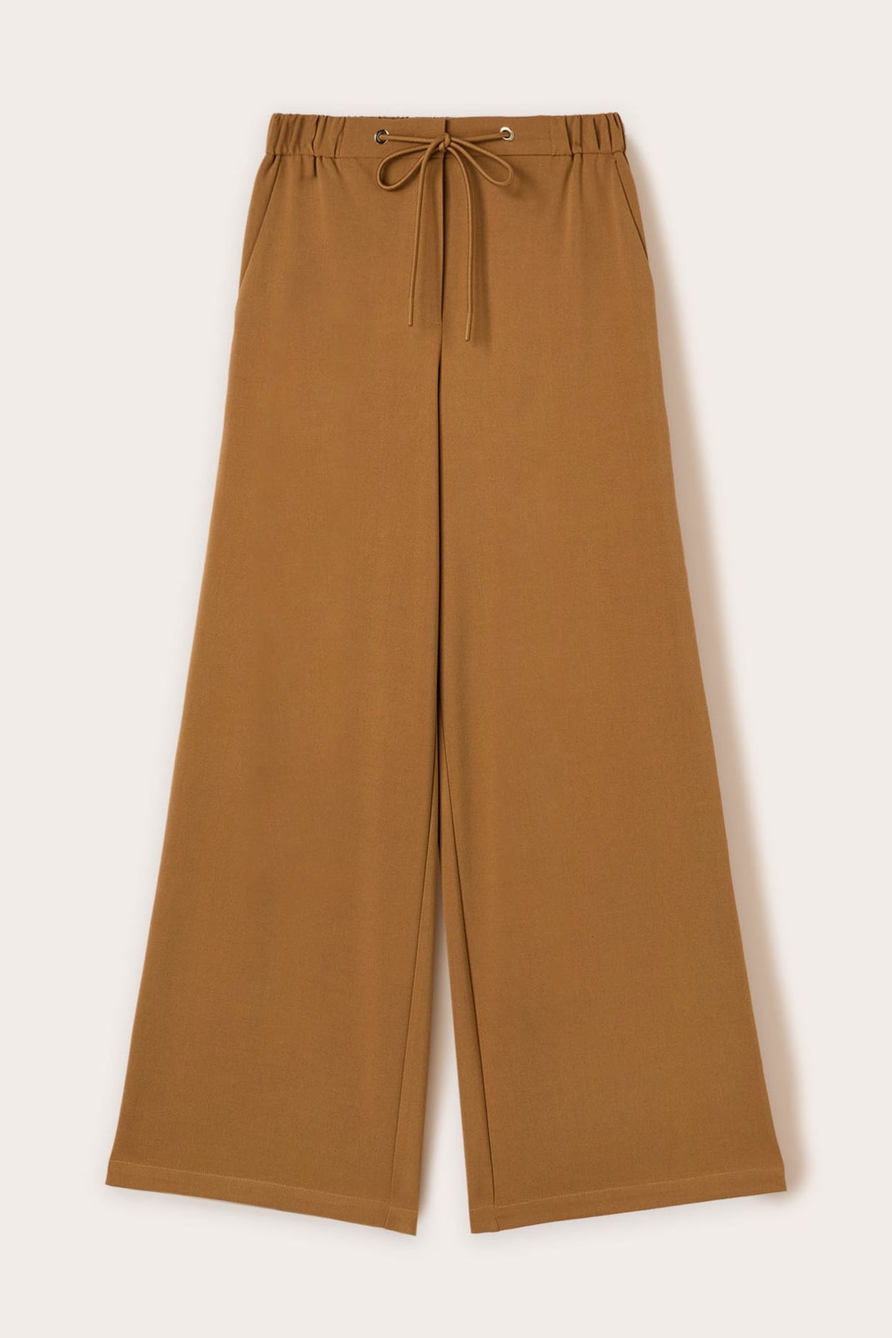 PALAZZO PANTS WITH SIDE STRIPE BROWN 4