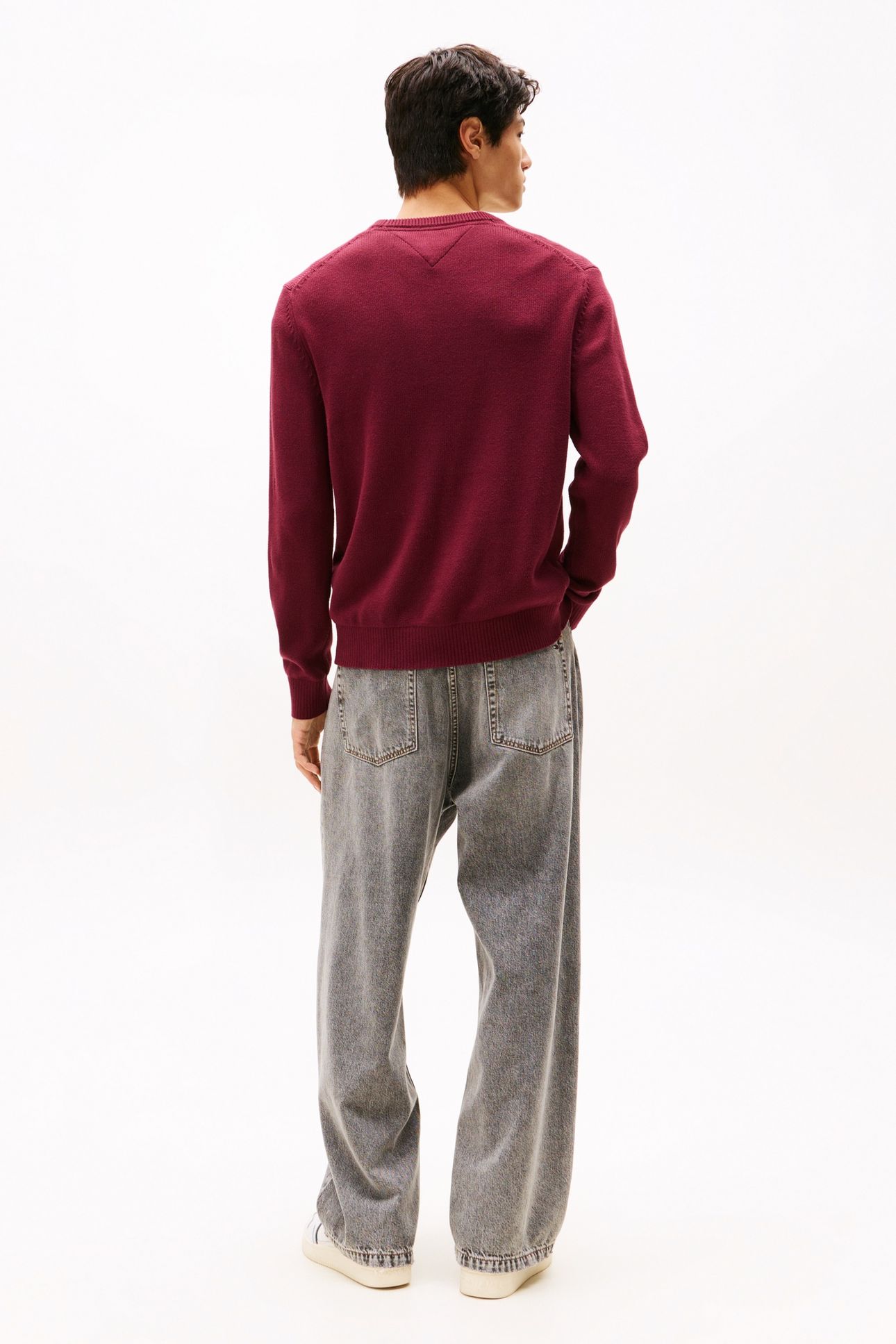 TJM SLIM ESSENTIAL SWEATER RED WINE 2