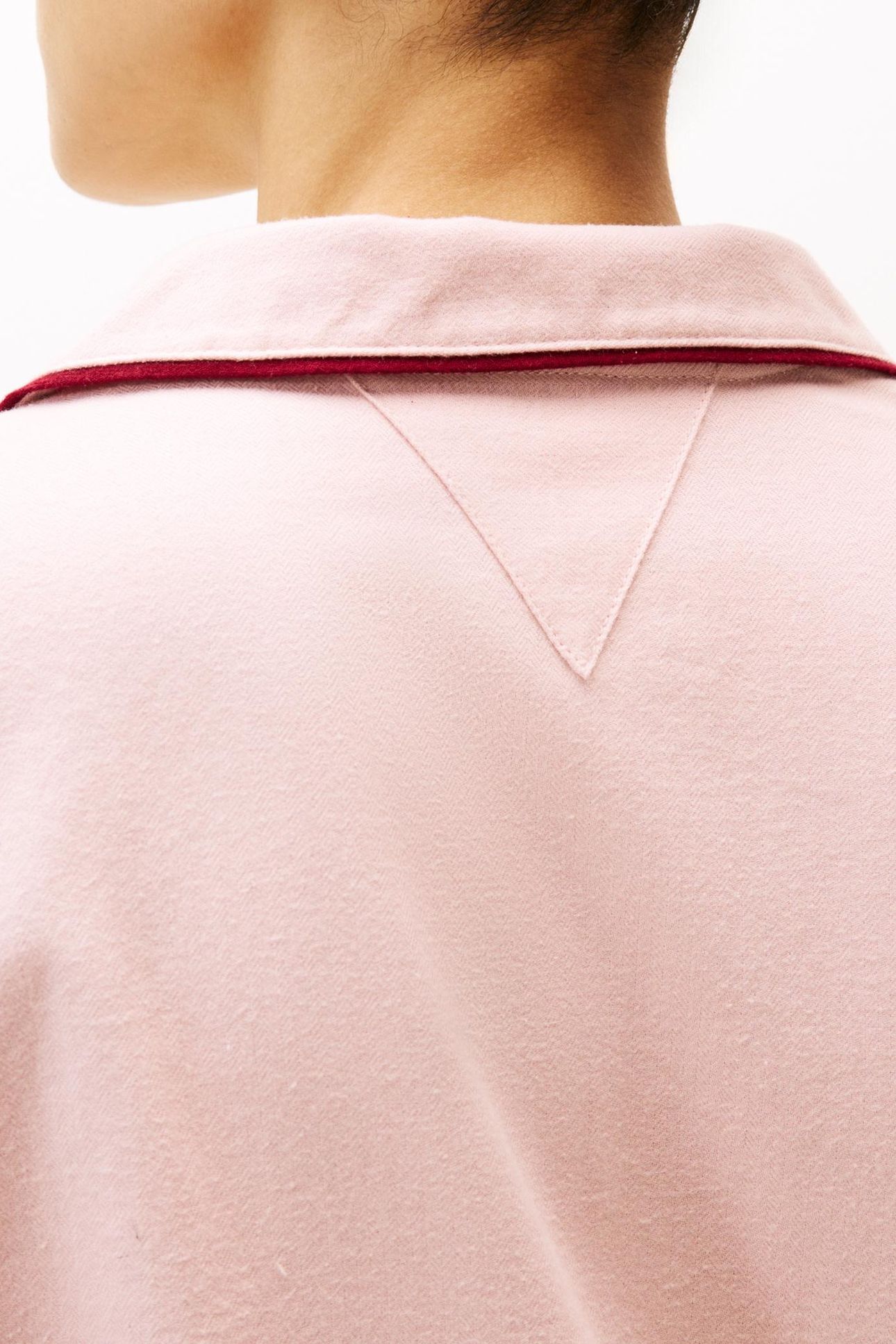 SOLID LOOSE FLANNEL SHIRT FOGGY PINK 5