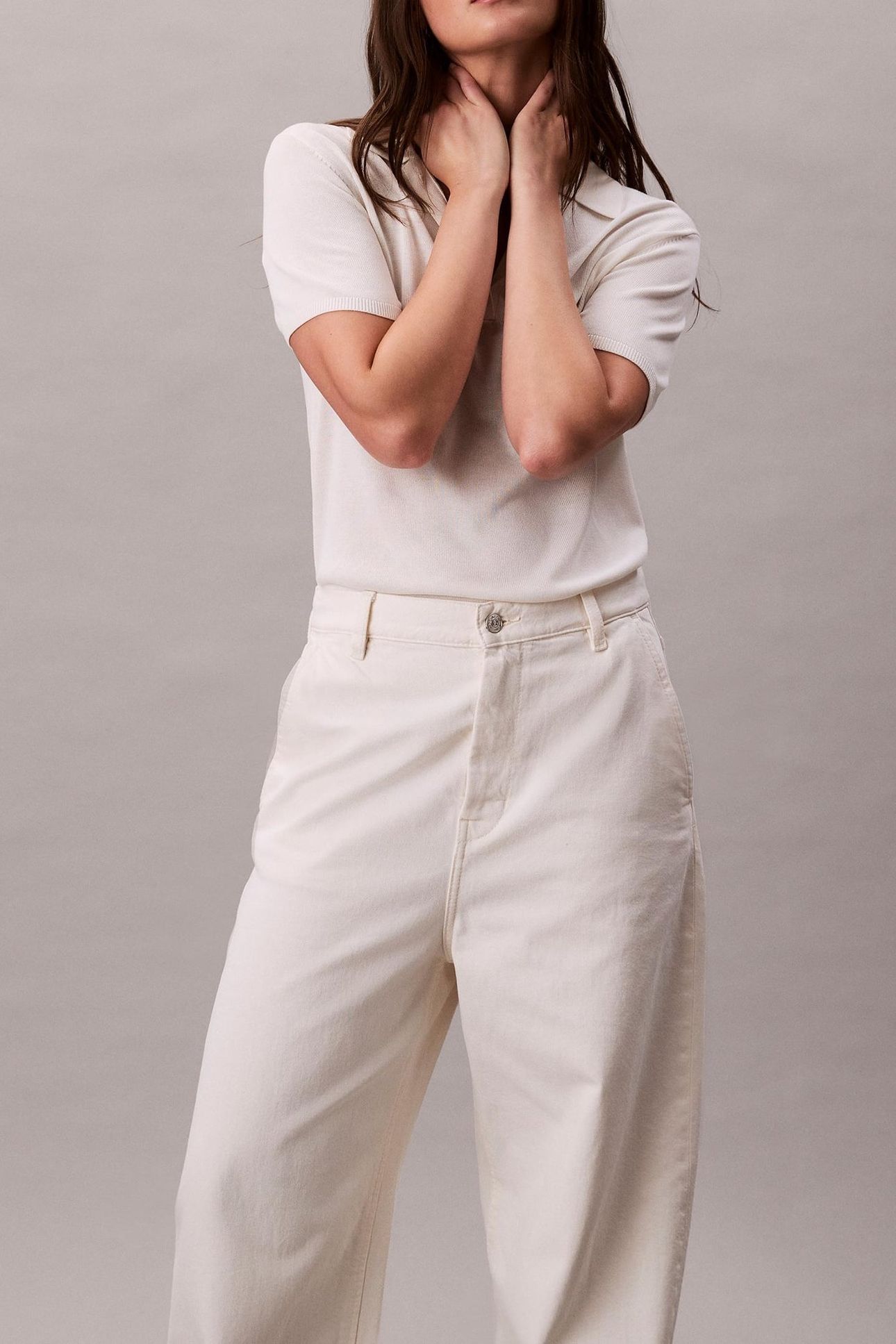 TROUSER BARREL ECRU 4