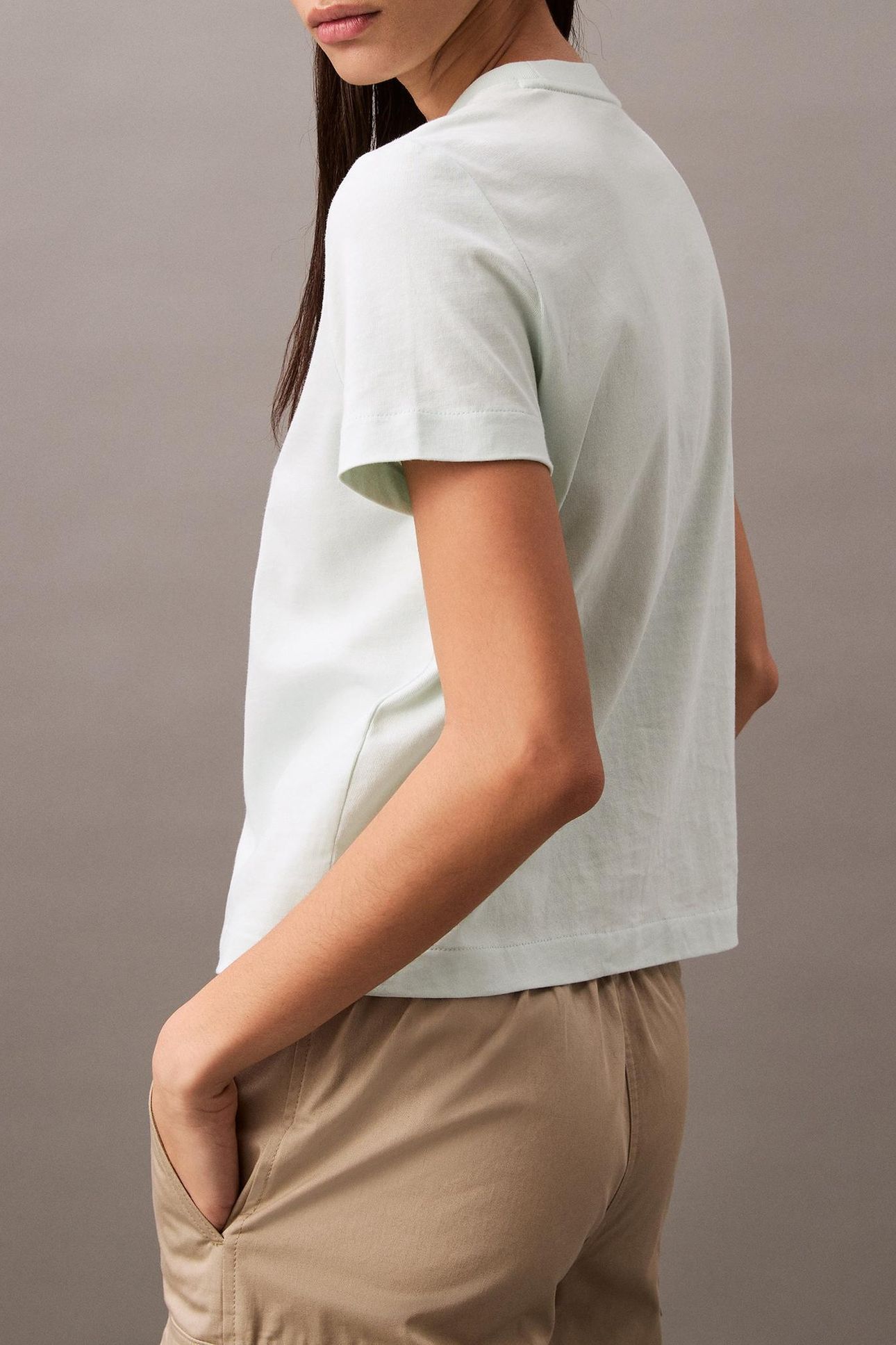 SS FLOCKED LOGO COTTON TEE MINT JULEP 2