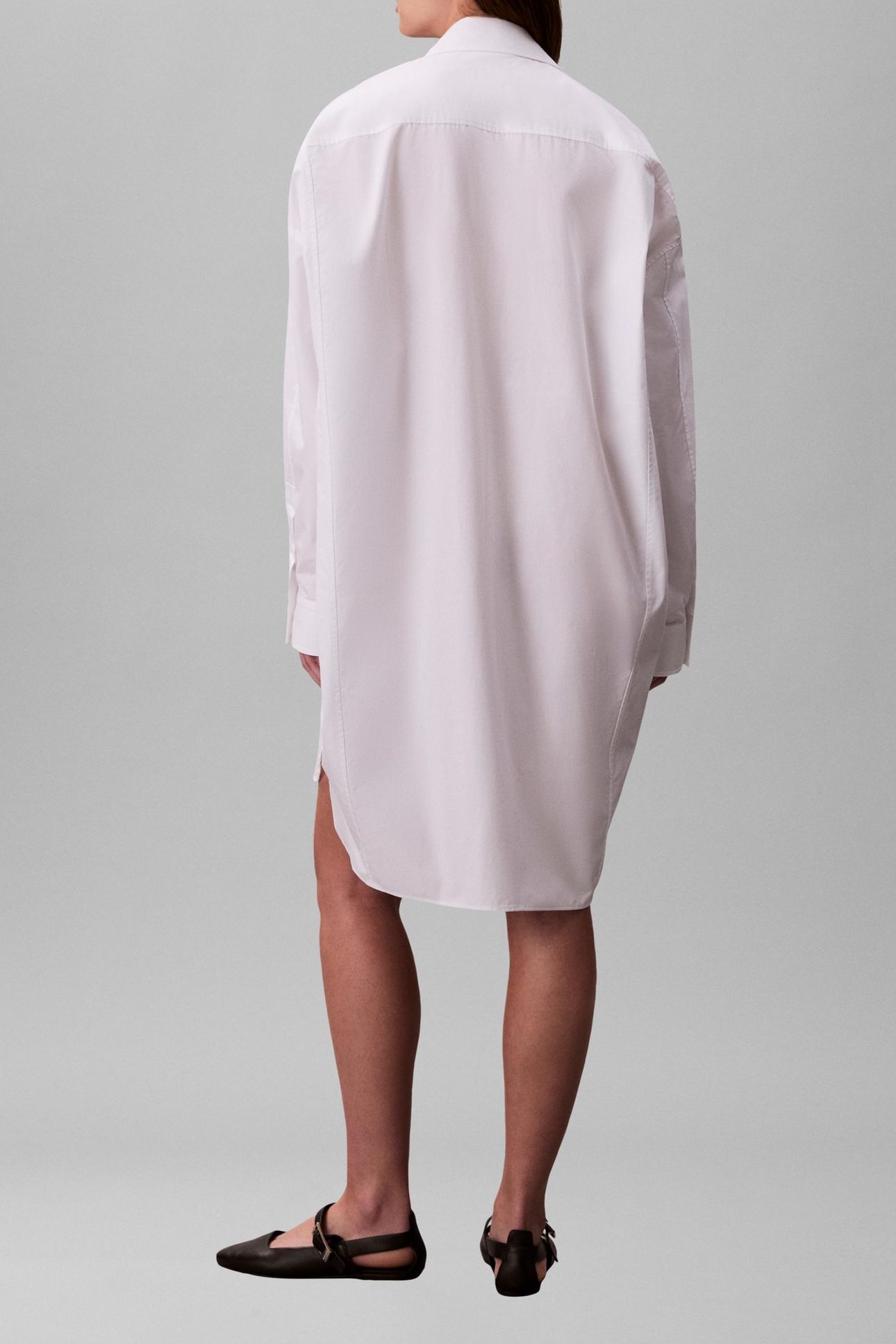 COTTON OVERSIZED MINI DRESS BRILLIANT WHITE 2