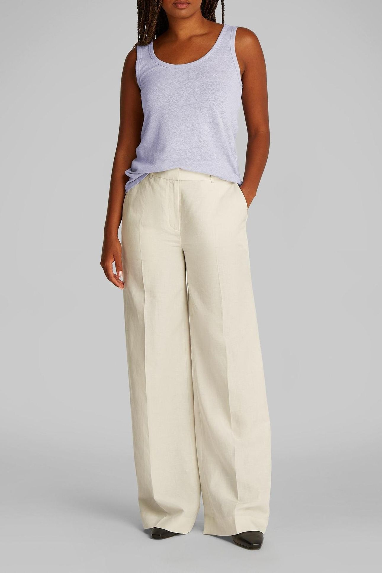 LINEN JERSEY TANK LILAC GRAY 3