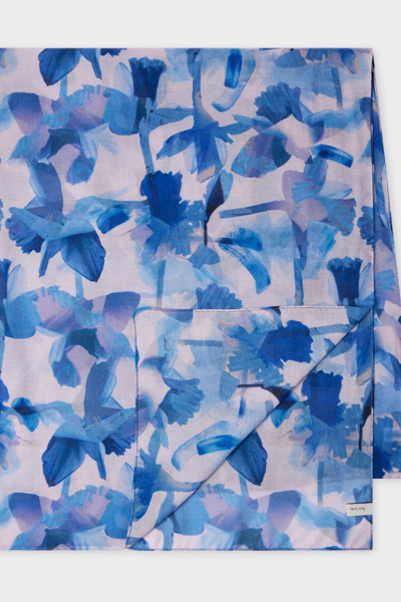 WOMEN SCARF PAINT FLORAL LIGHT PURPLE 7