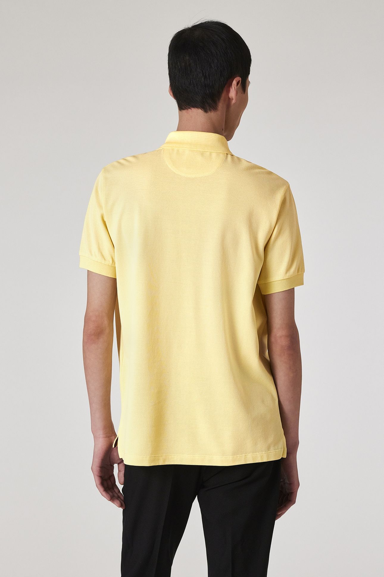 MENS STR PLACKET POLO YELLOW 3