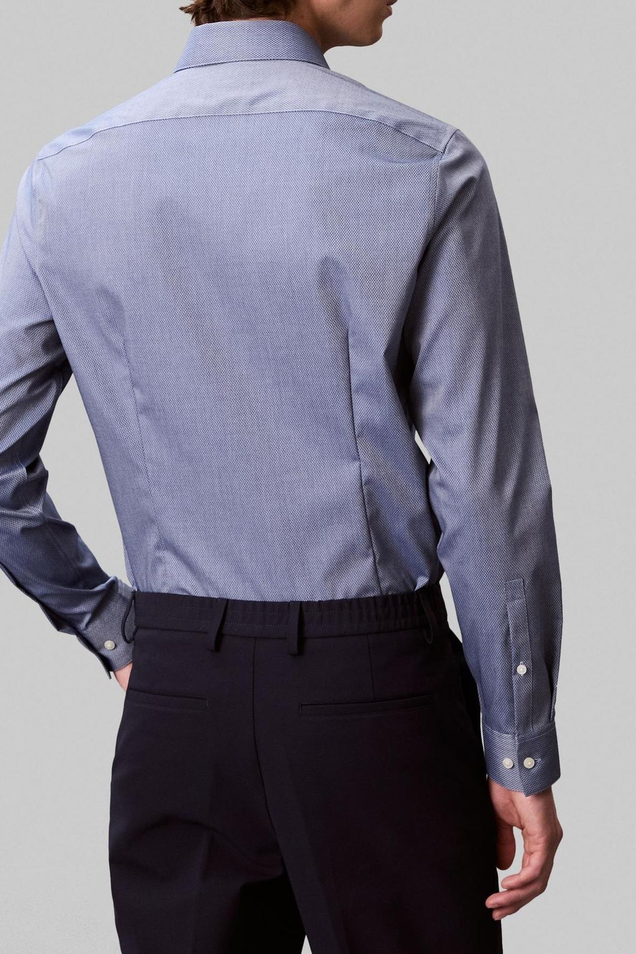 SLIM STR COLLAR SHIRT NAVY 2