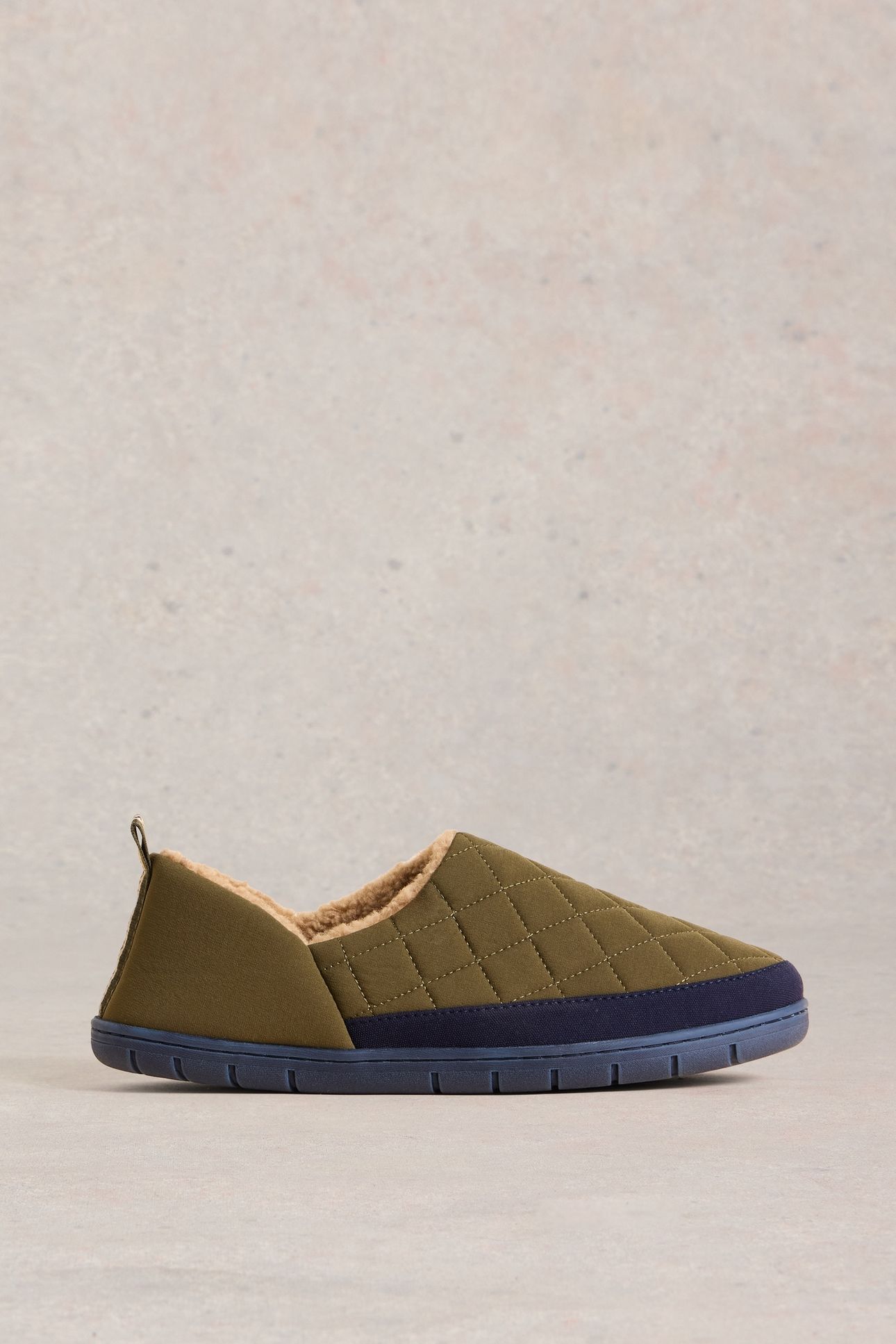 NYLON PUFFER SLIPPER KHAKI GREEN 1